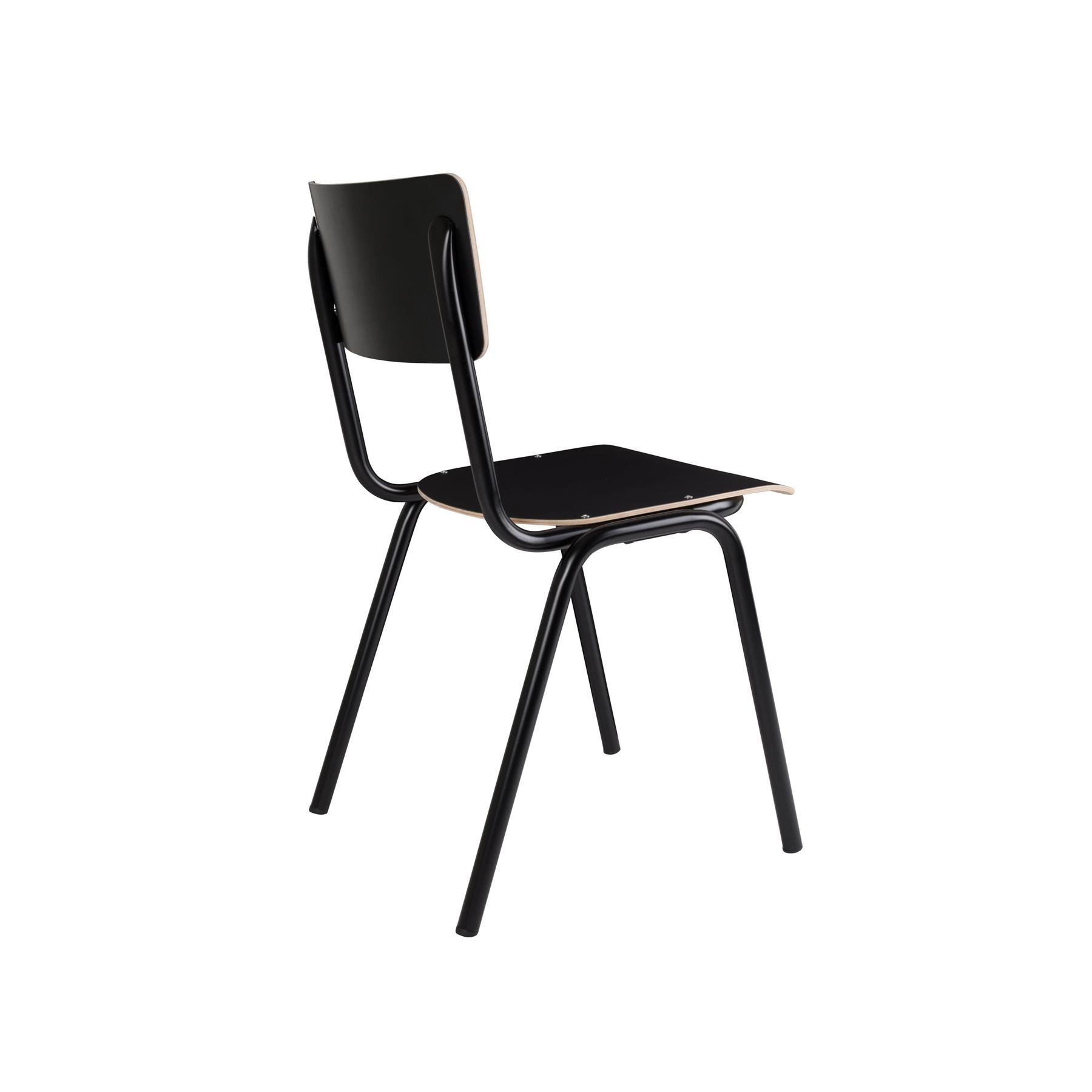 Zuiver Back To School HPL Eetkamerstoelen Zwart - Set van 4