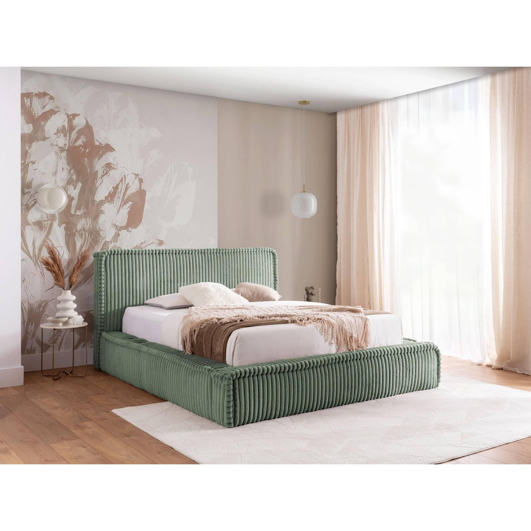 by fonQ Ruffle Bedframe - 180 x 200 cm - Groen