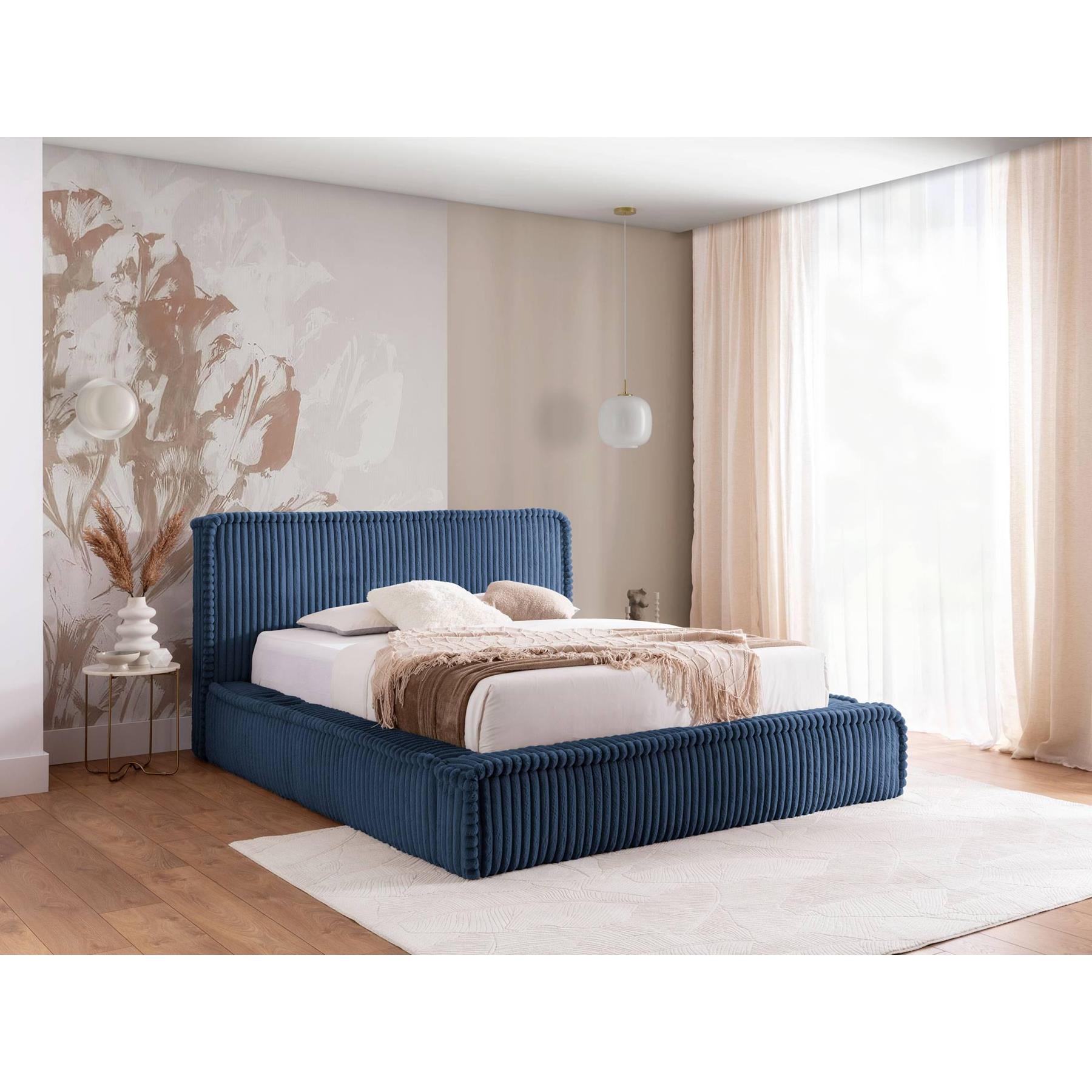 by fonQ Ruffle Bedframe - 160 x 200 cm - Blauw