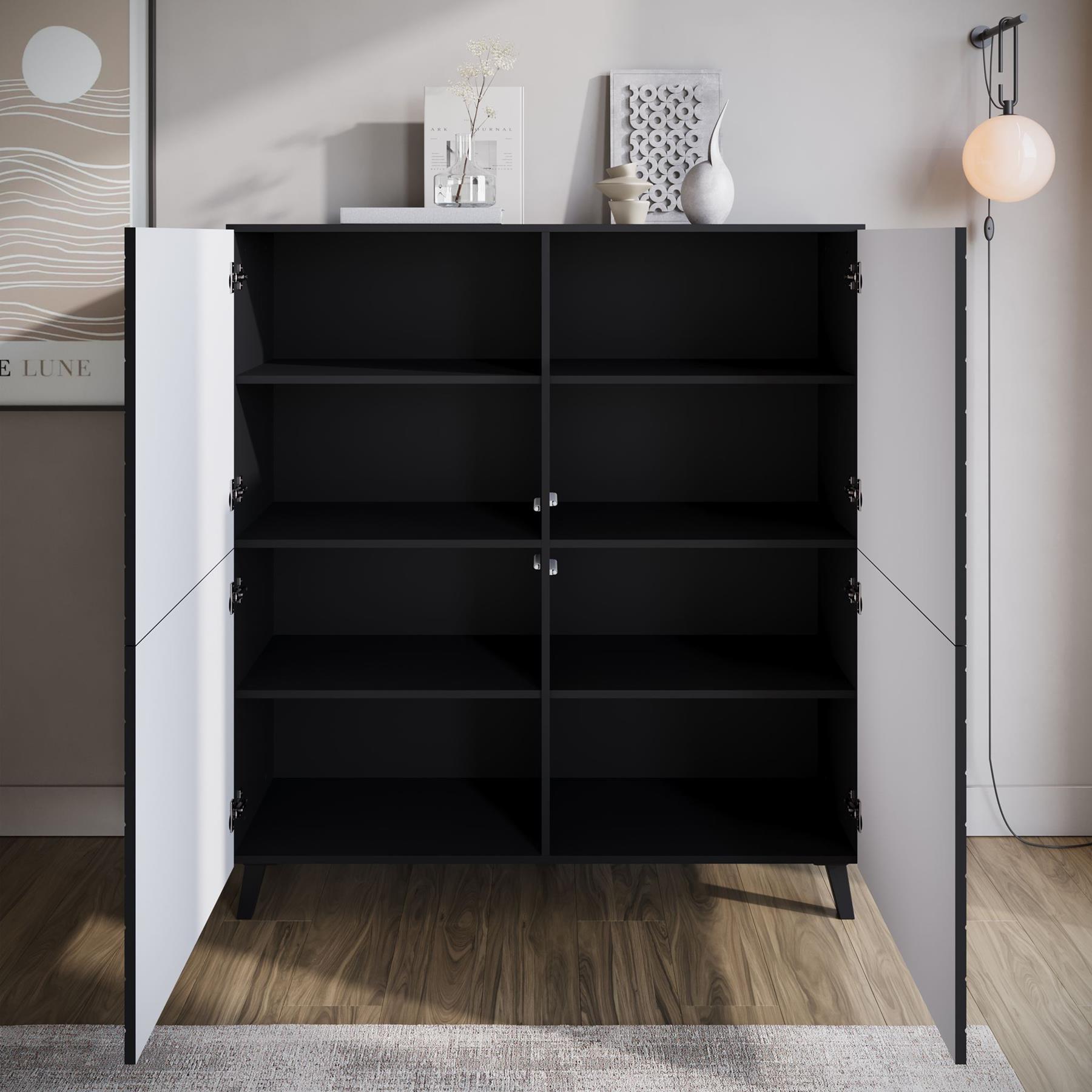 Meubella Dressoir Pulse - Zwart - 120 cm