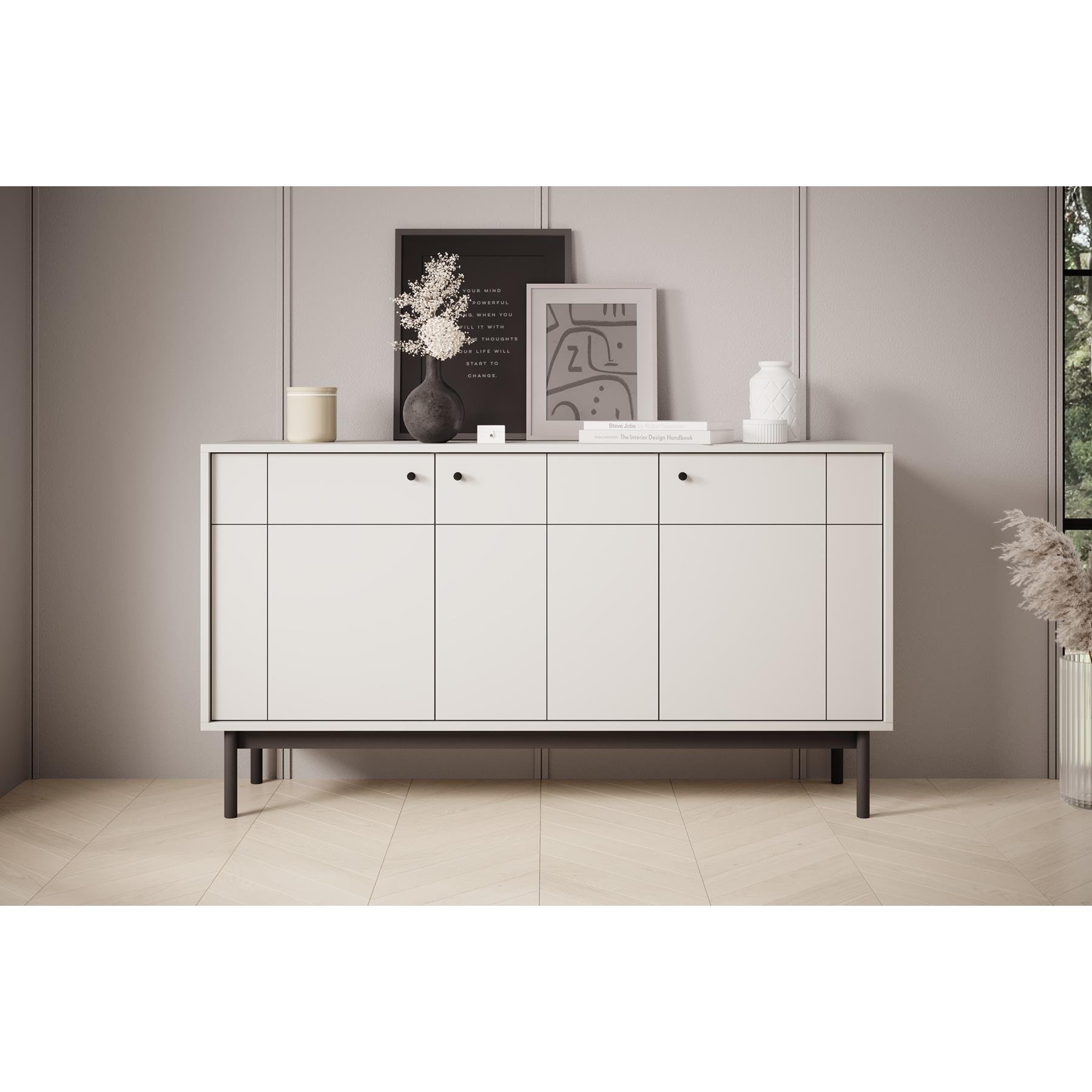 Meubella Dressoir Jules - Beige - 154 cm