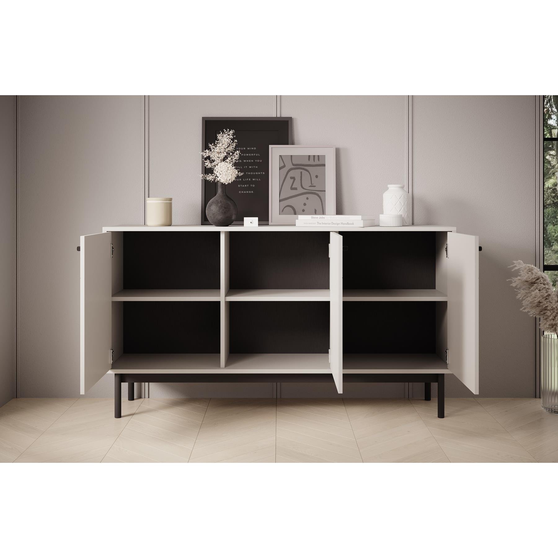 Meubella Dressoir Jules - Beige - 154 cm