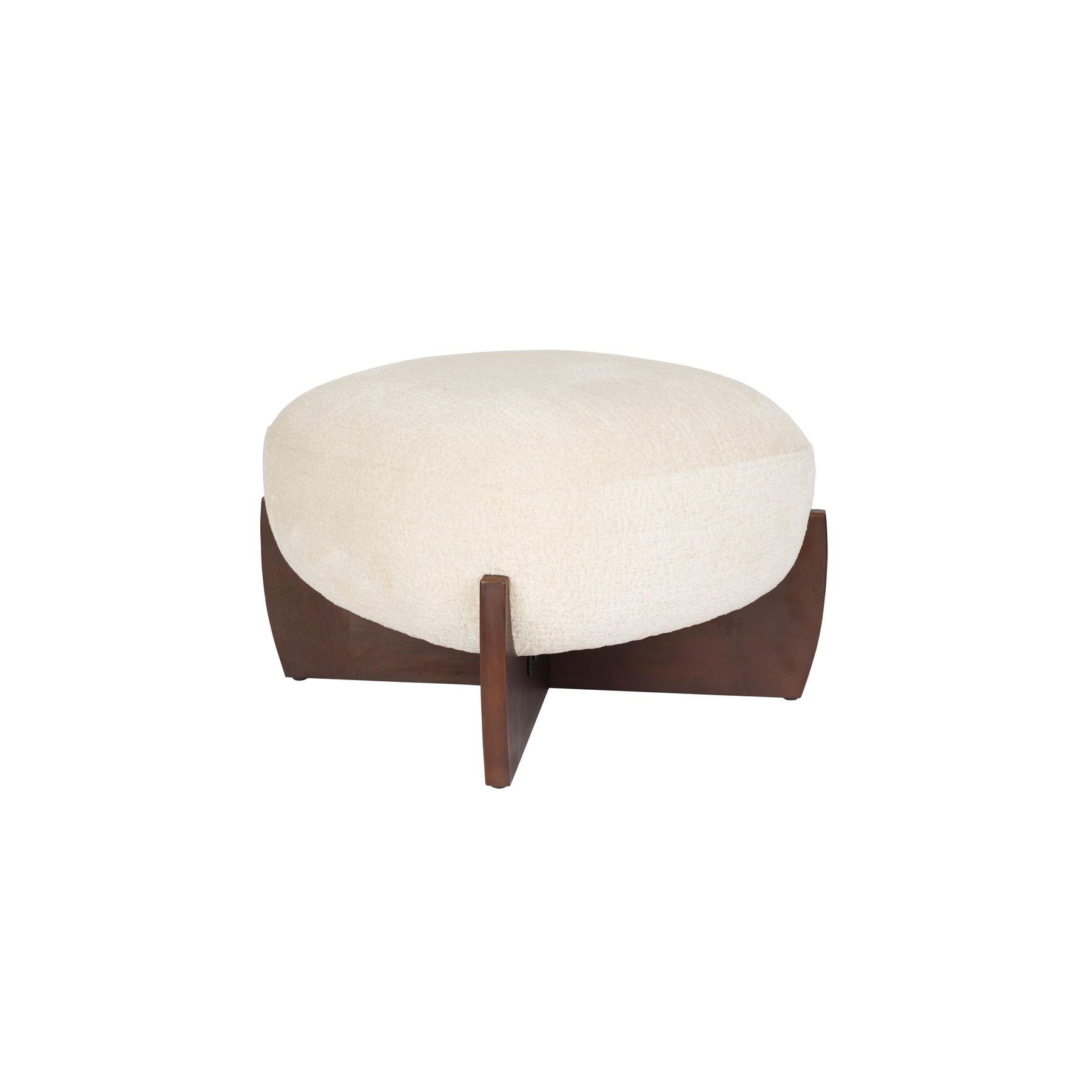 Dutchbone Emilius Poef| Hocker Beige