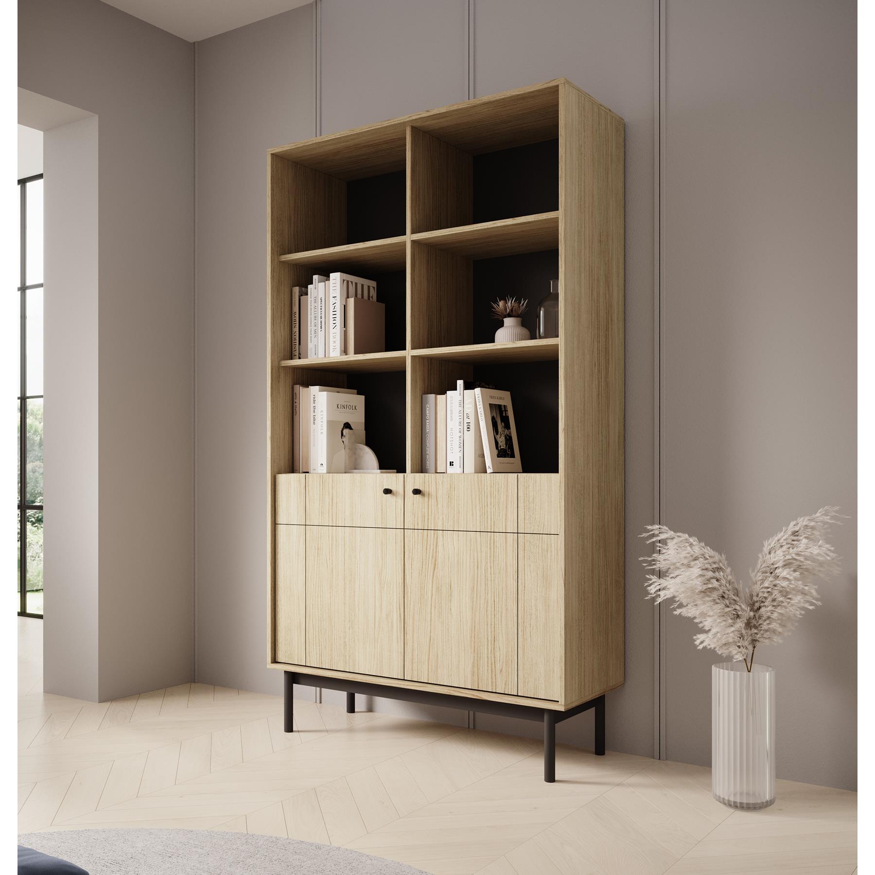 Meubella Vitrinekast Jules 2 - Eiken - 104 cm