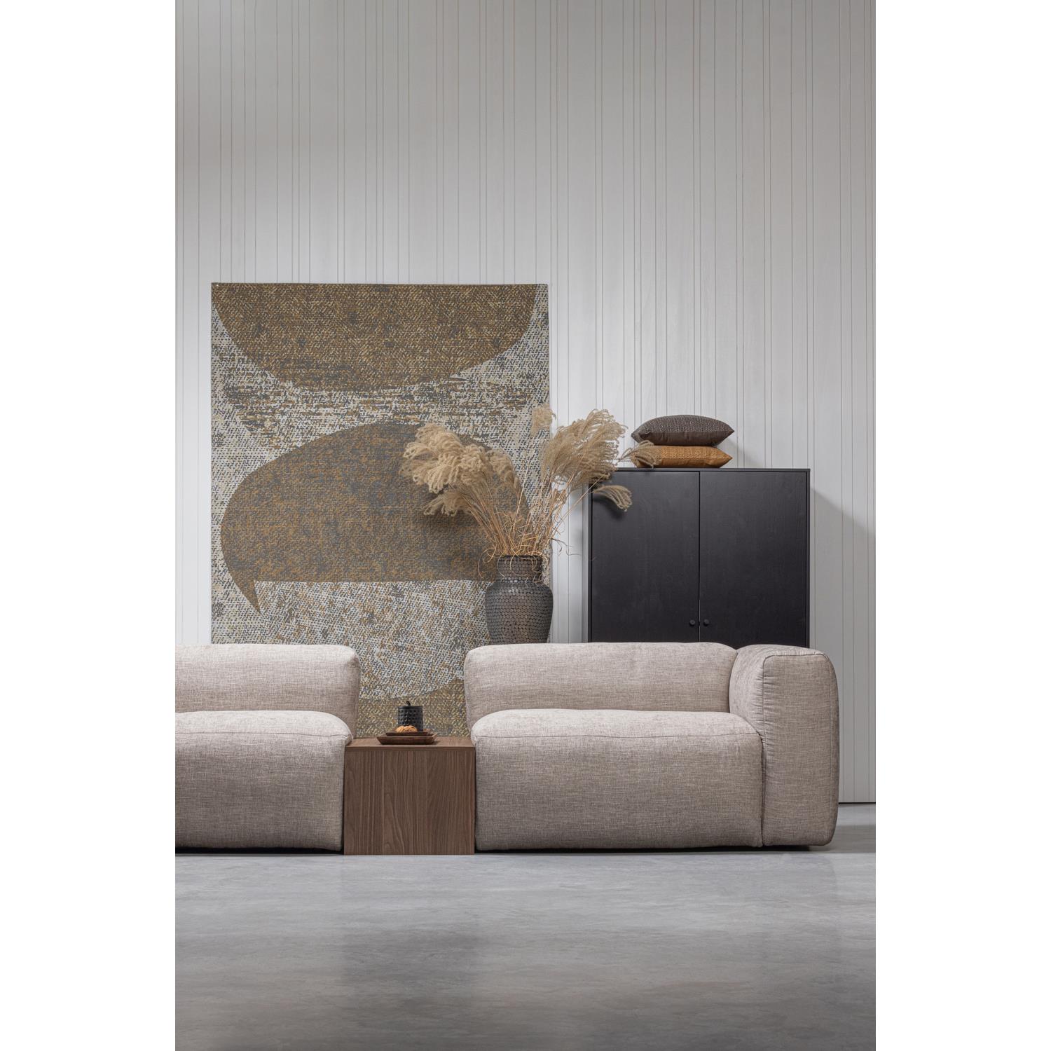 WOOOD Freeke Salontafel - Noten Fineer - Bruin - 38x91x45