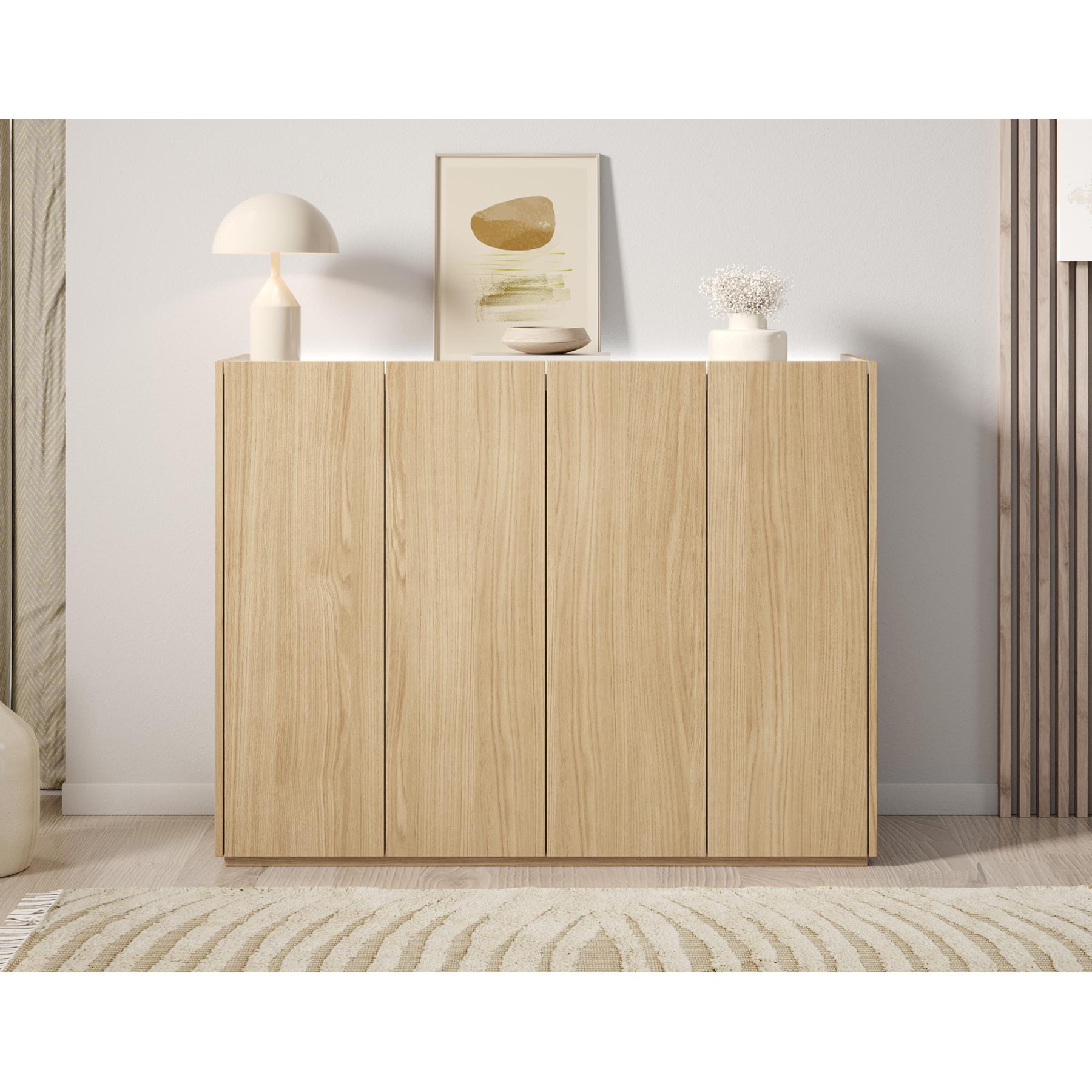 Meubella Schoenenkast Encore - Eiken - 126 cm