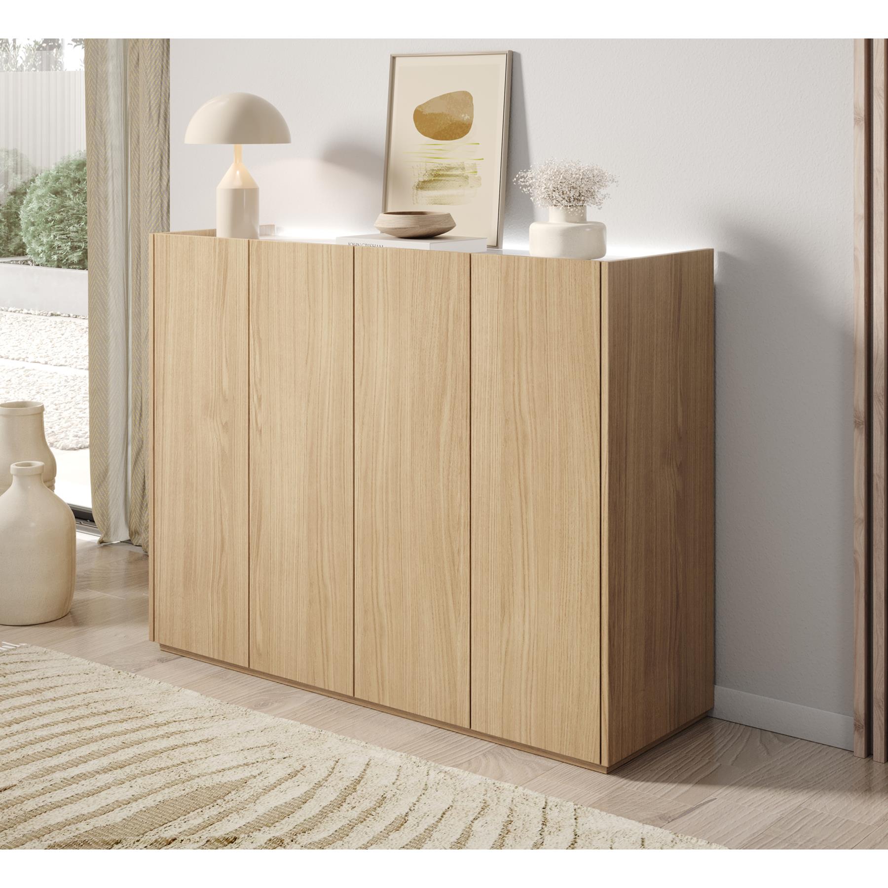 Meubella Schoenenkast Encore - Eiken - 126 cm