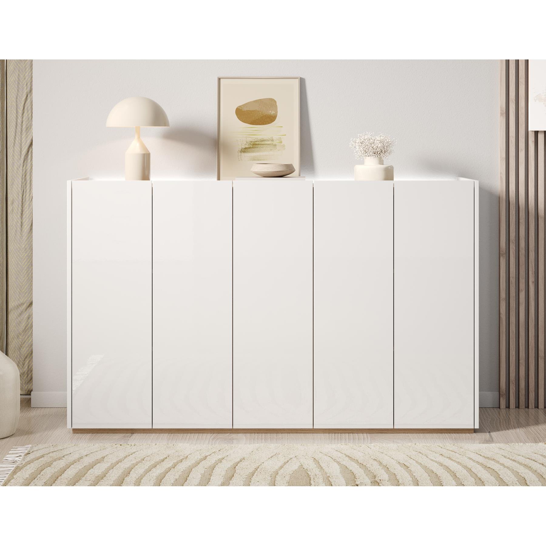 Meubella Schoenenkast Encore - Wit - 156 cm