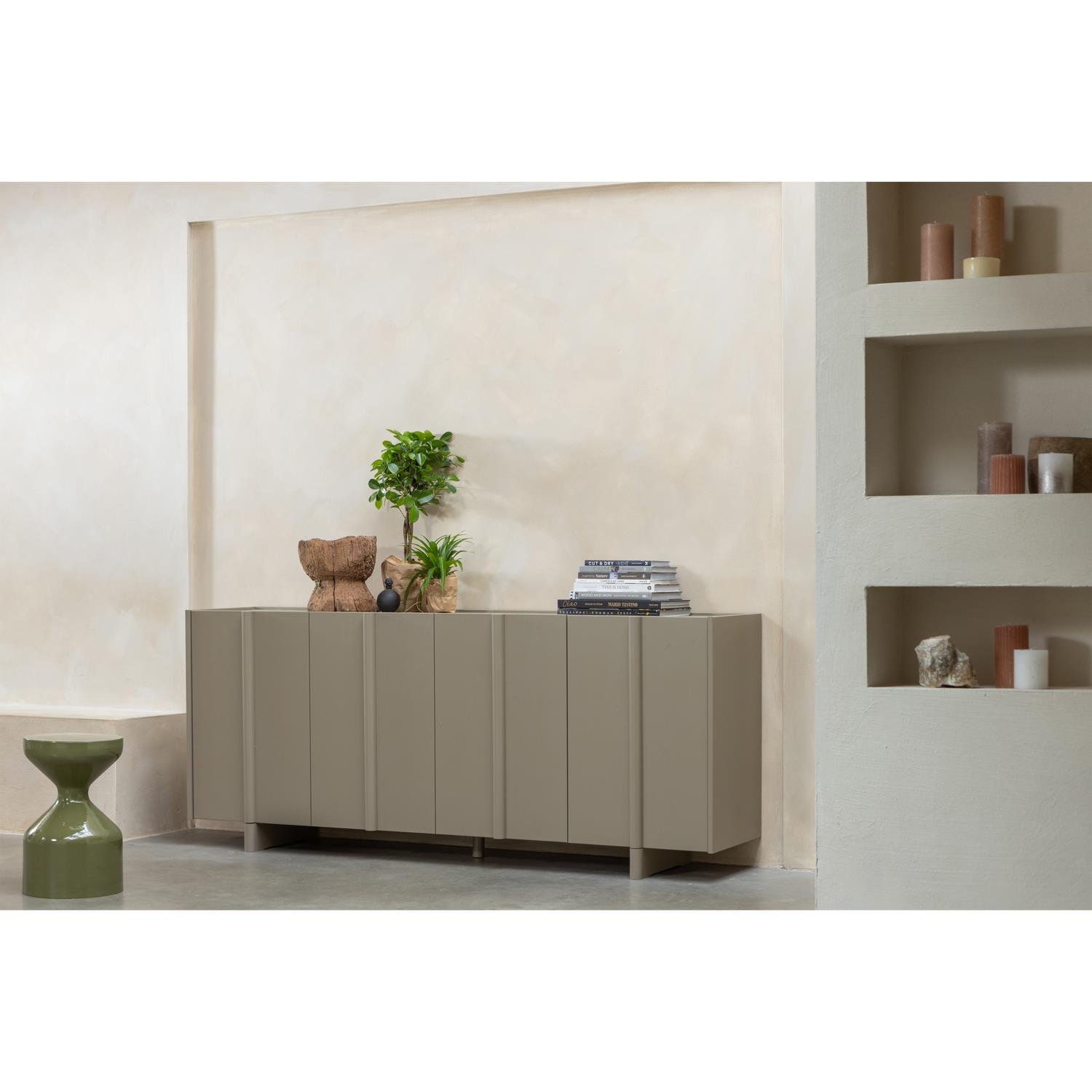 WOOOD Floyd Bijzettafel - Metaal - Groen - 47x30x30