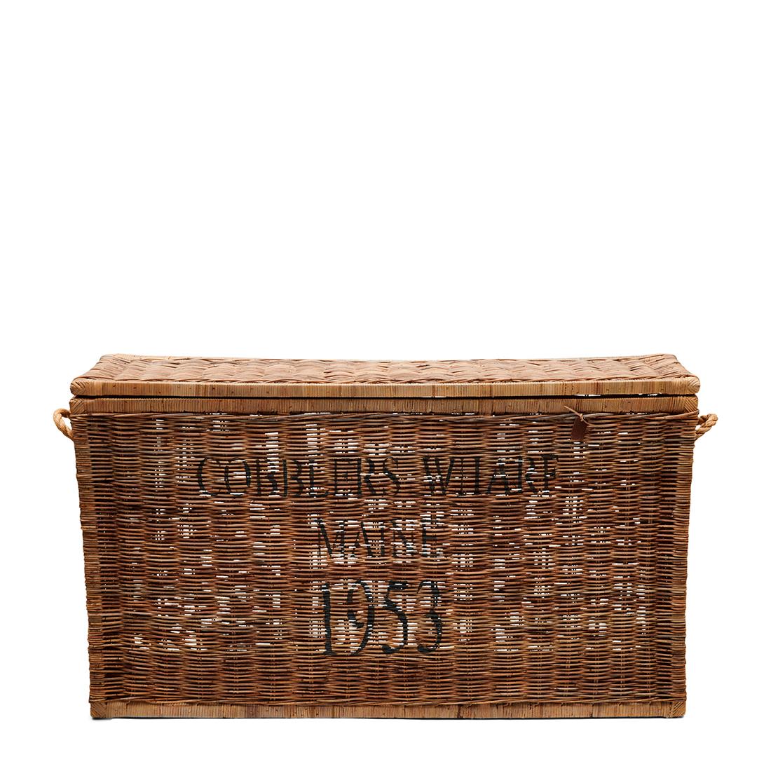 Rivièra Maison - Luxe Opbergtrunk in Riet en Mahonie, 140x40x80 cm