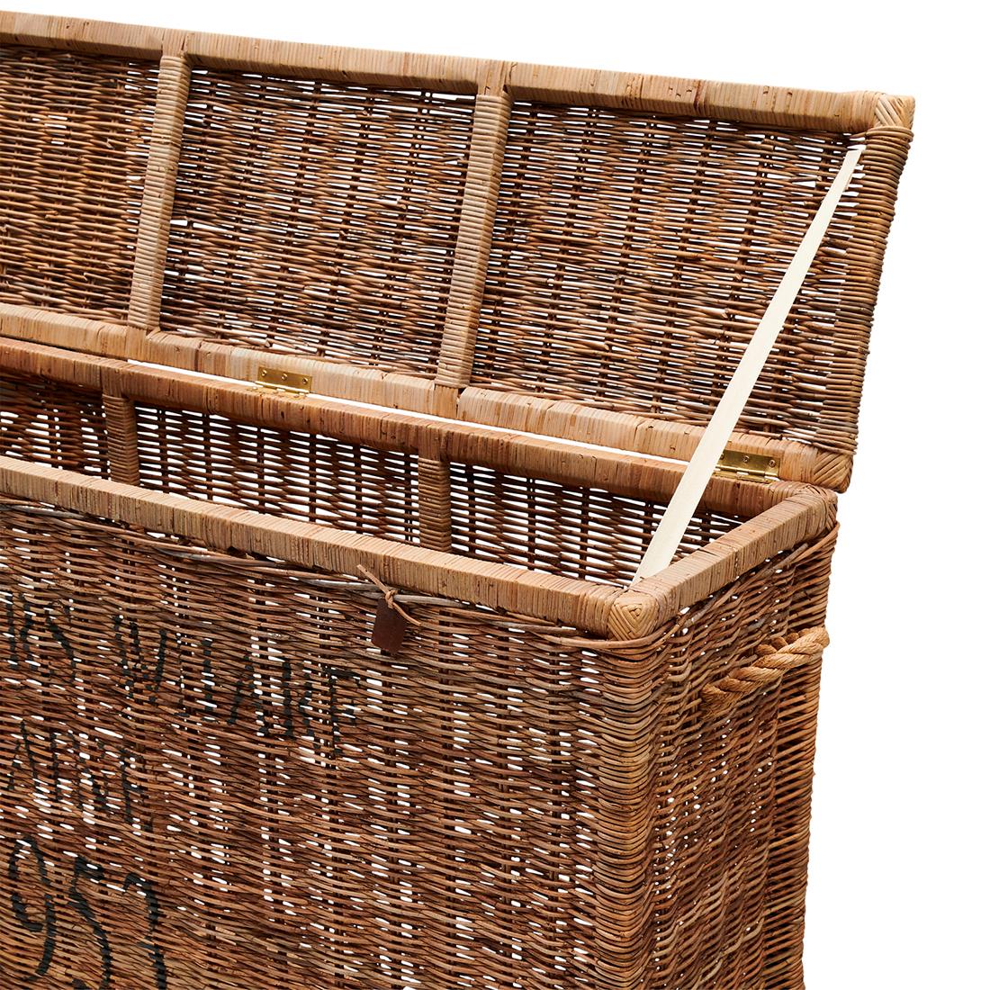 Rivièra Maison - Luxe Opbergtrunk in Riet en Mahonie, 140x40x80 cm