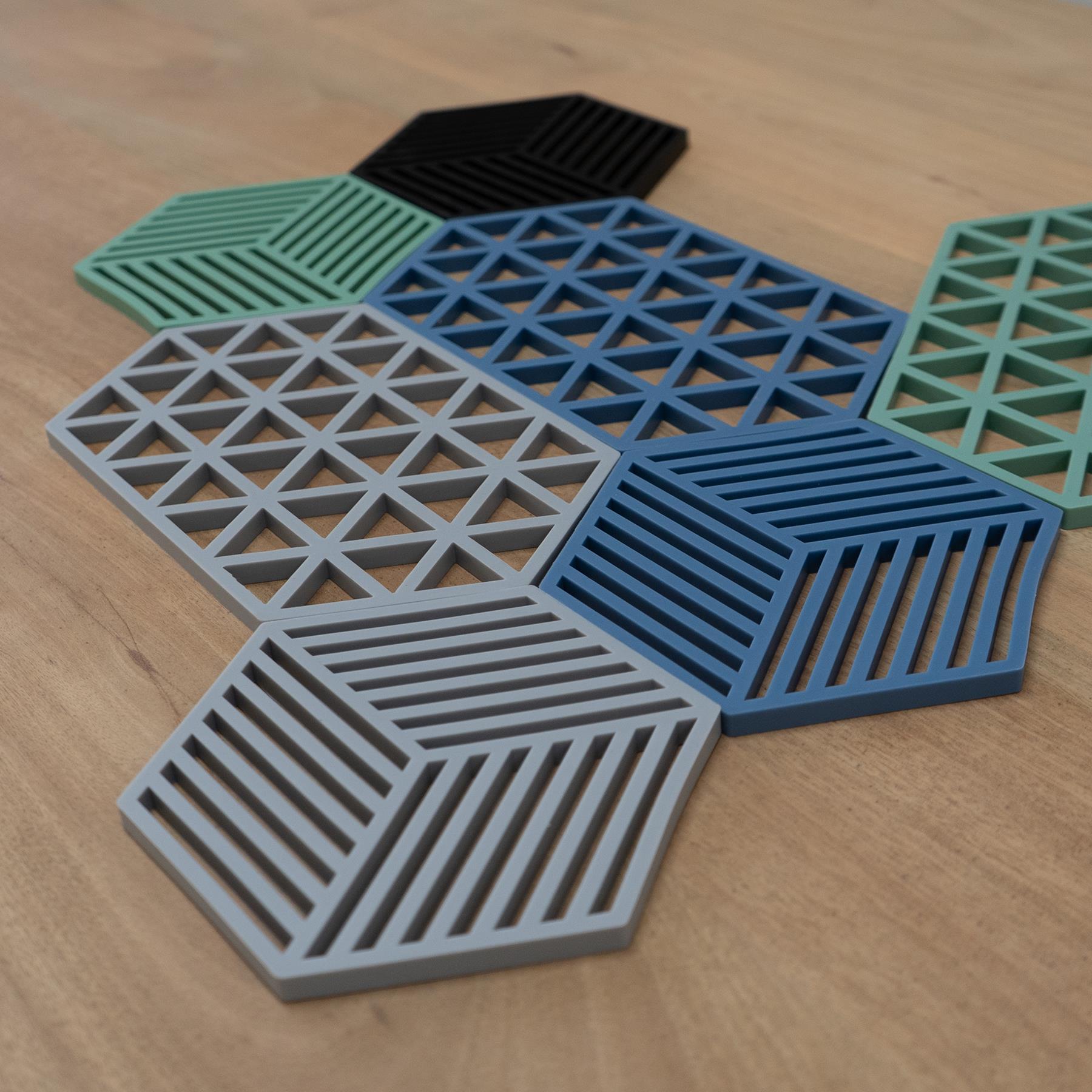 Krumble Pannenonderzetter Hexagon - Groen - 16 x 14 cm