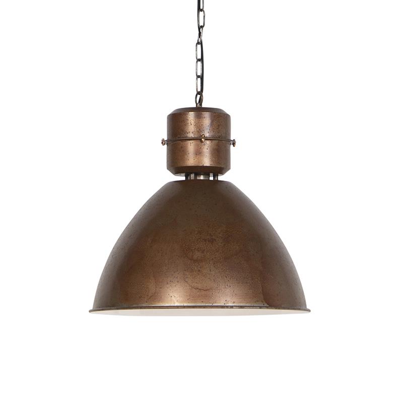 QAZQA Industriële hanglamp roestbruin - Flynn