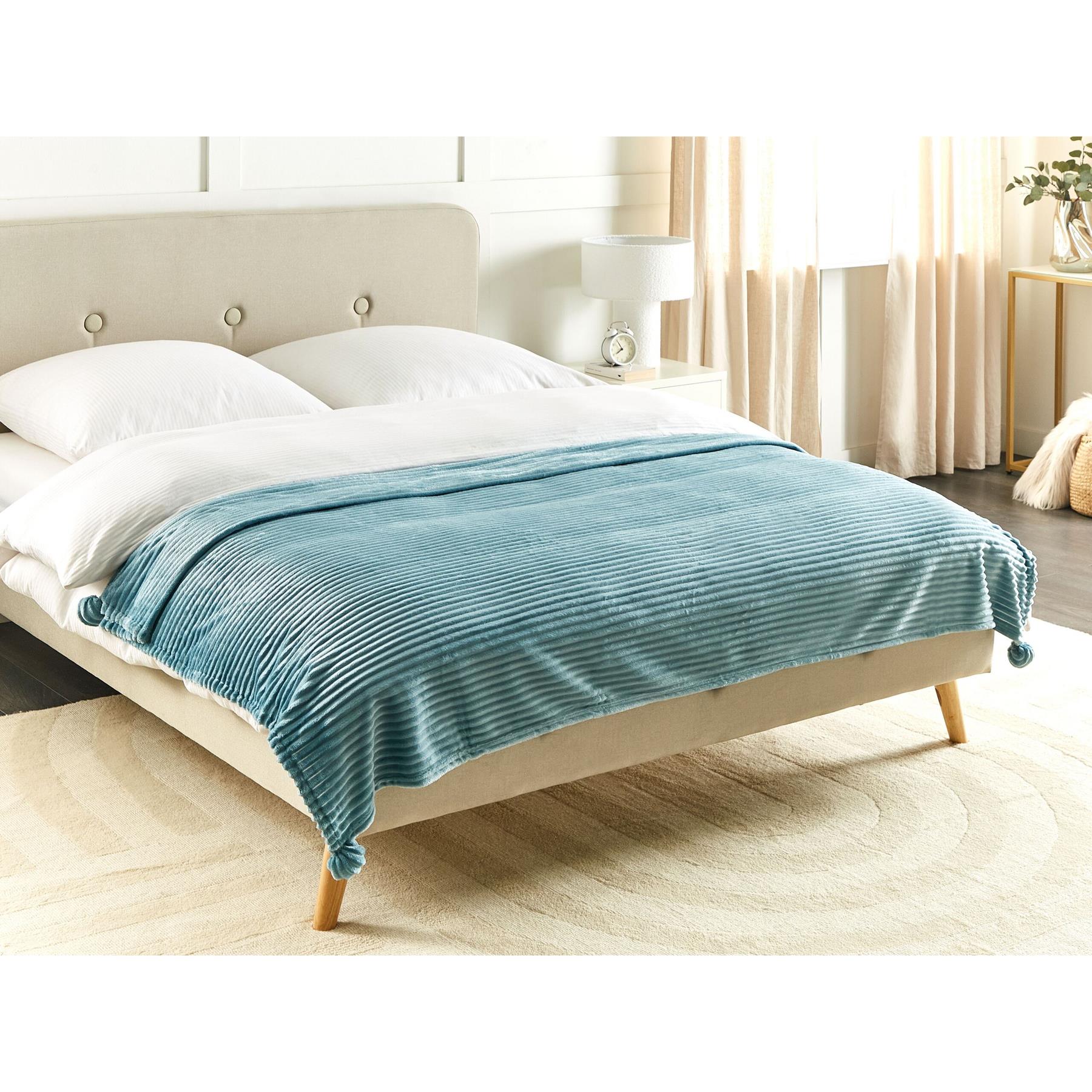 Beliani - KAWERI - Plaid - Lichtgroen - 150 x 200 cm - Polyester
