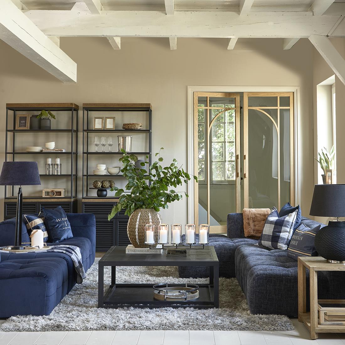 Riviera Maison Vloerkleed rechthoek - Cecil Rug Stone  340x240 - Grijs
