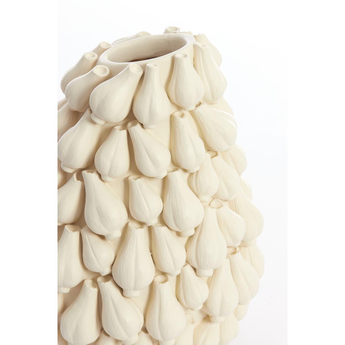 Light & Living Light&living Vaas deco 27x26,5x33 cm GARLIC crème