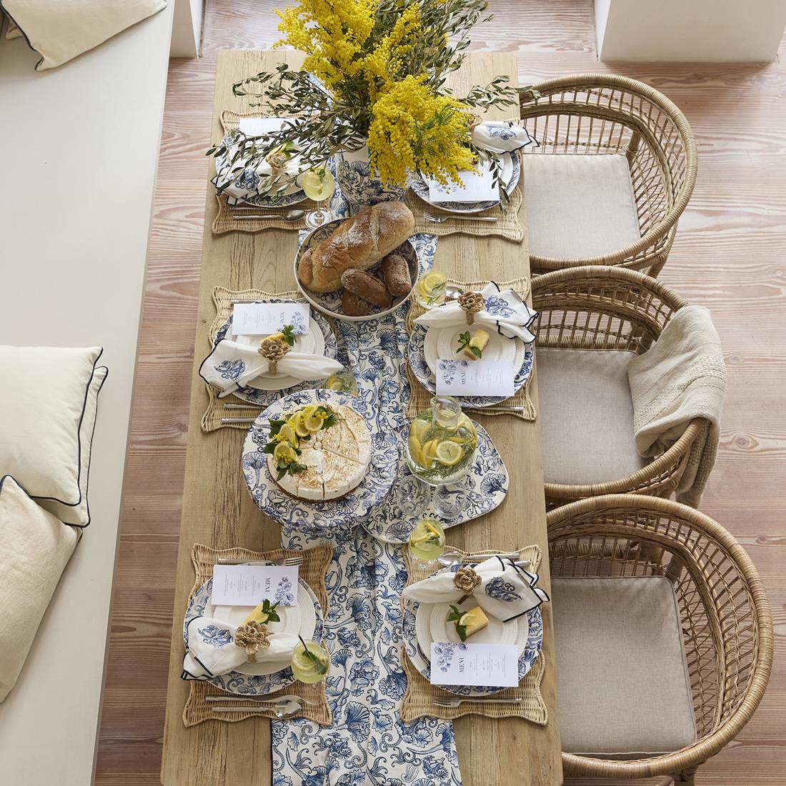 Riviera Maison Placemat Naturel - Benoa - rotan (LxBxH) 45x35x1