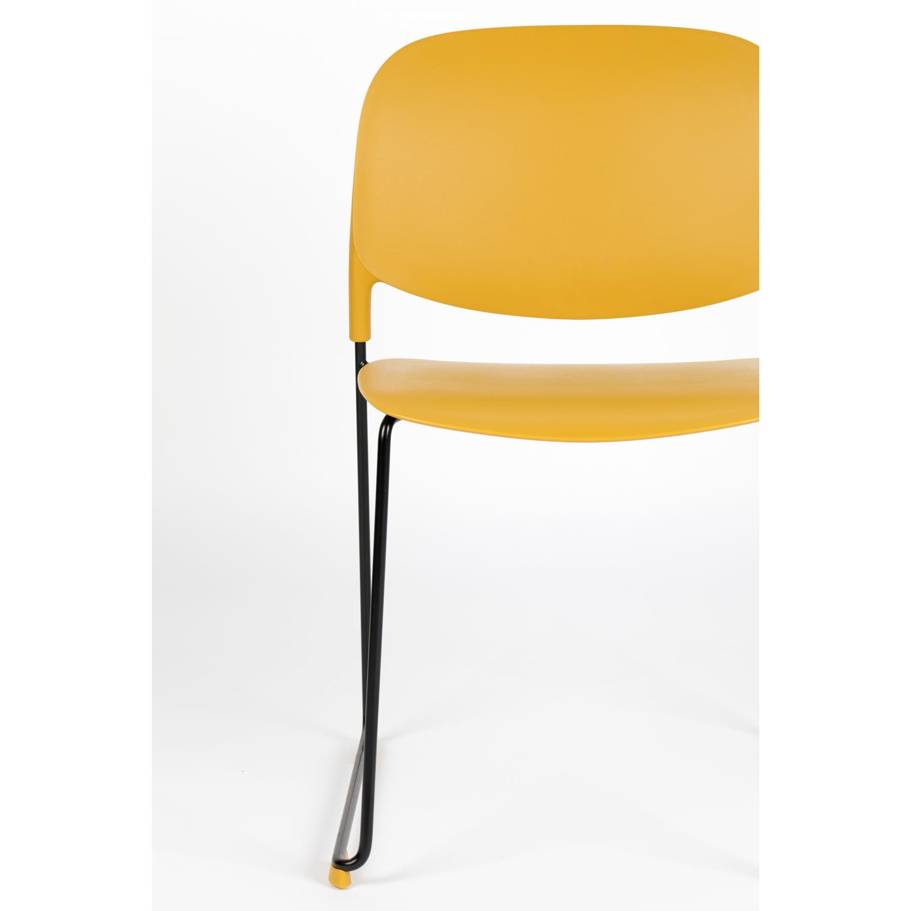 Housecraft Stacks Eetkamerstoelen Okergeel - Set van 4