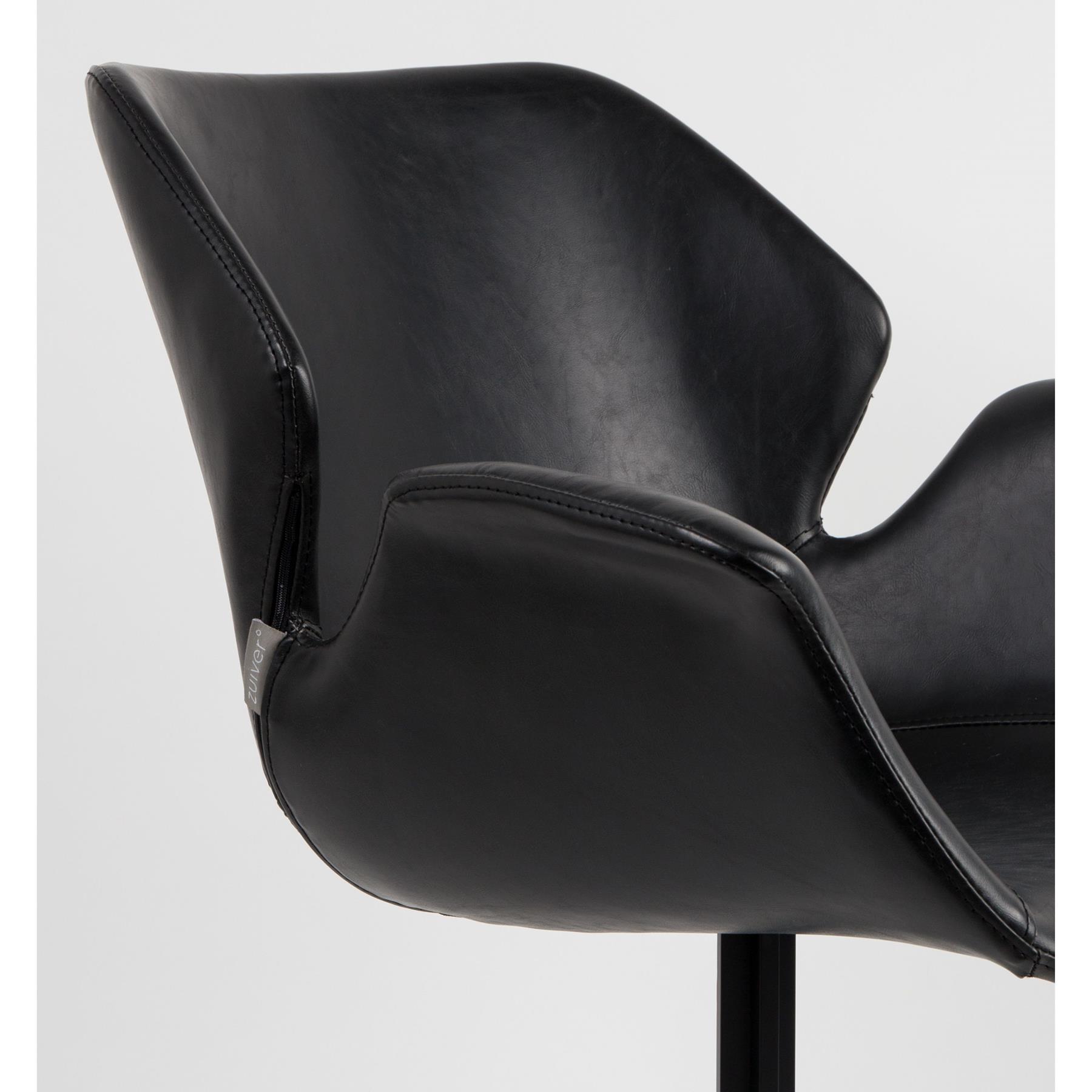 Zuiver Nikki Eetkamerstoelen met armleuning Zwart - Set van 2