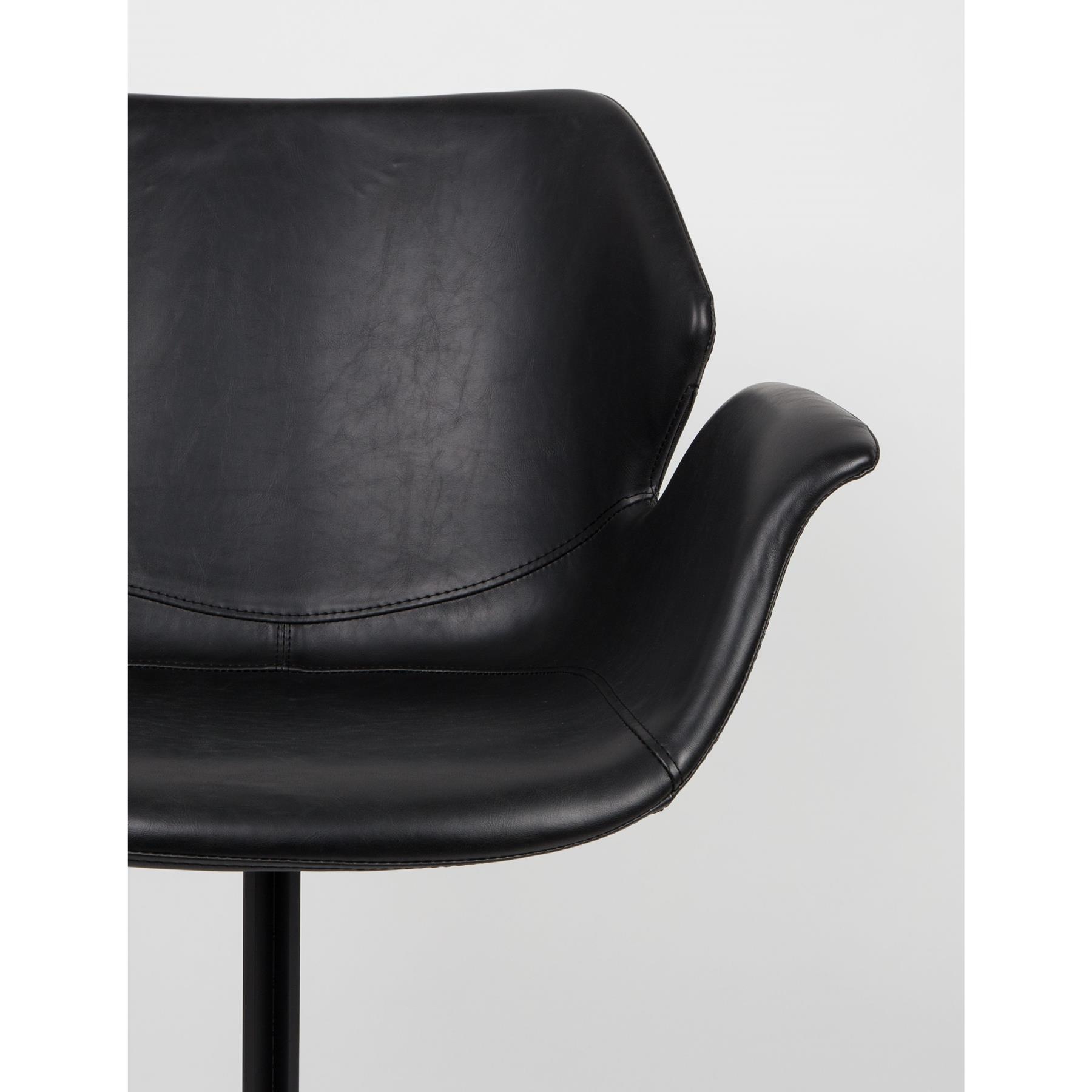 Zuiver Nikki Eetkamerstoelen met armleuning Zwart - Set van 2