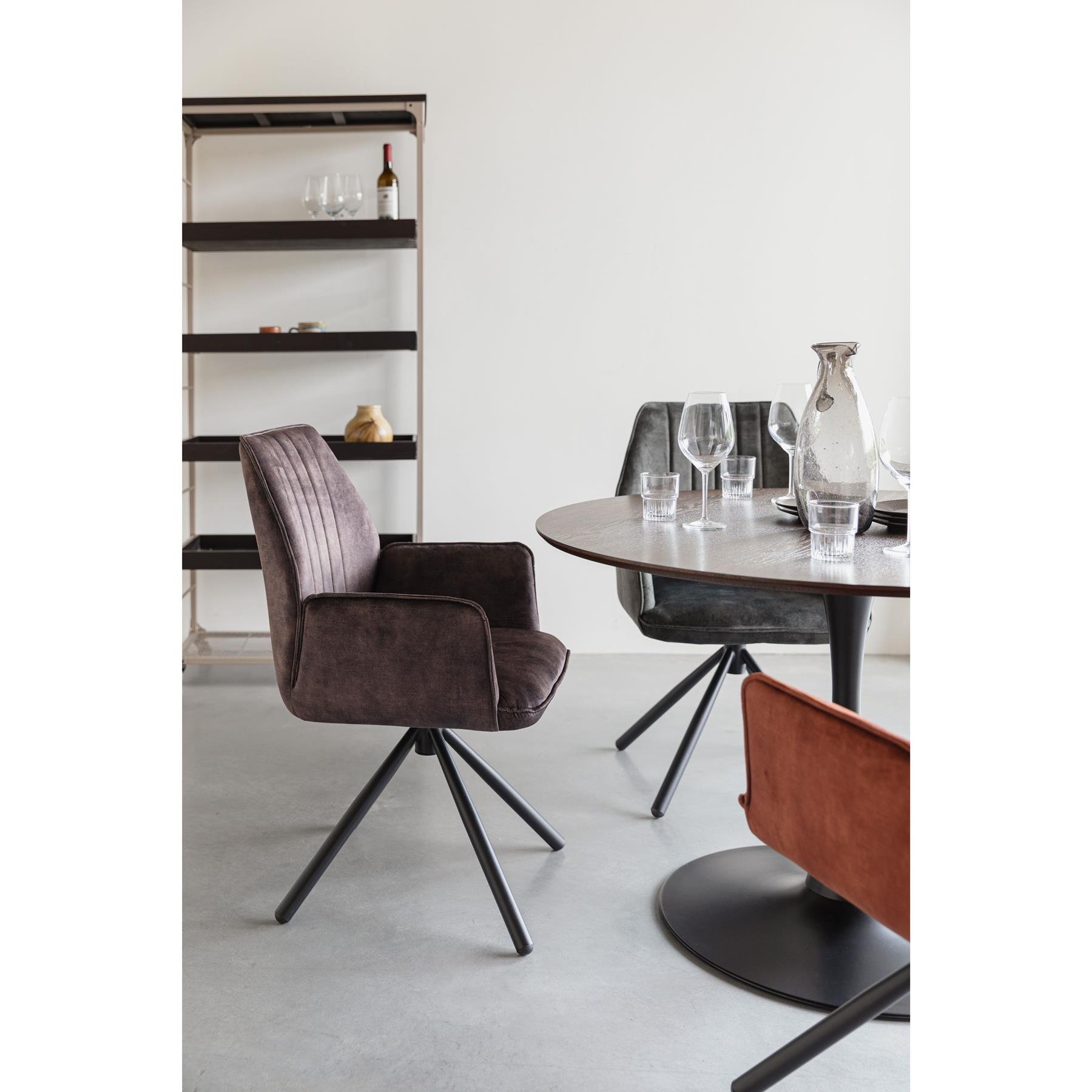 Housecraft Jamie Eetkamerstoelen Wood| Bruin - Set van 2