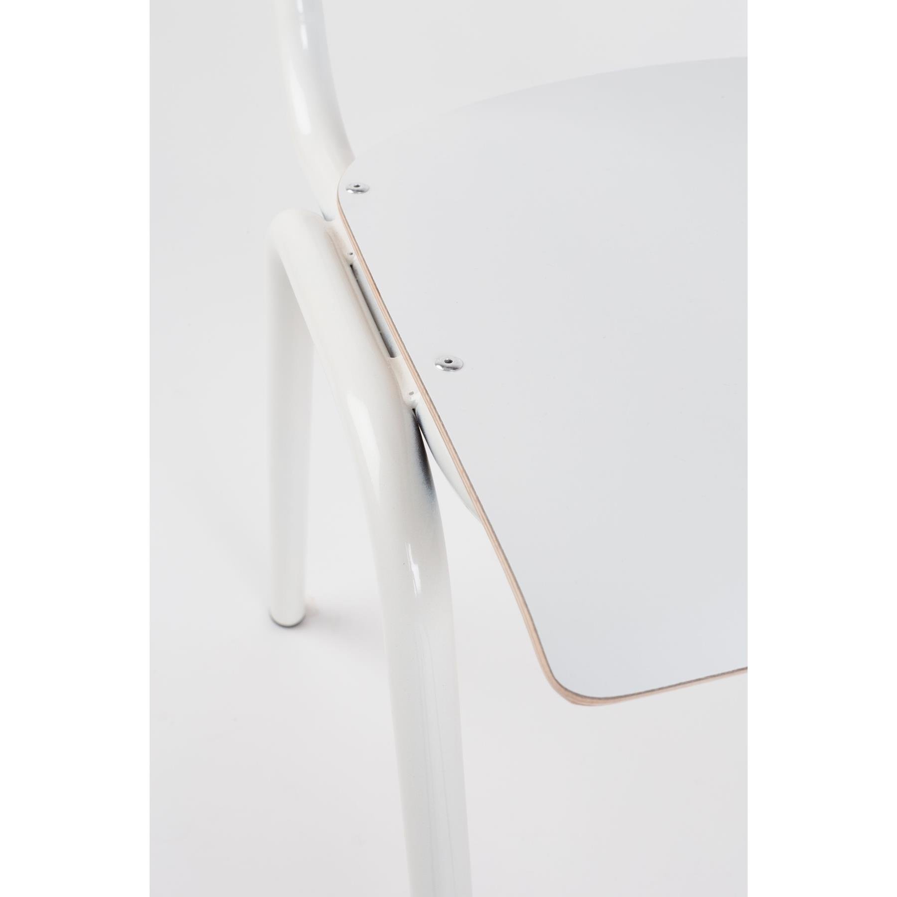 Zuiver Back To School HPL Eetkamerstoelen Wit - Set van 4