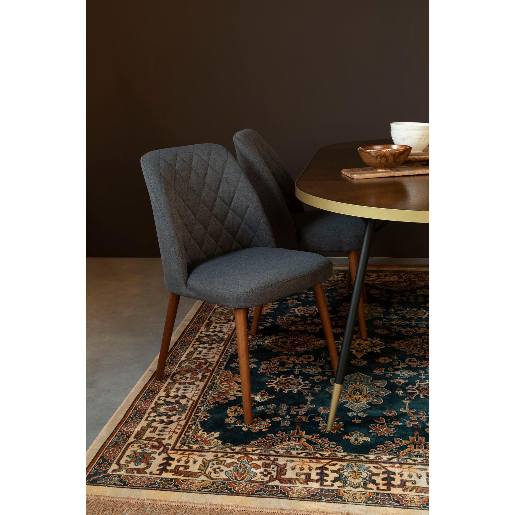 Housecraft Living Conway Eetkamerstoelen Donkergrijs - Set van 2