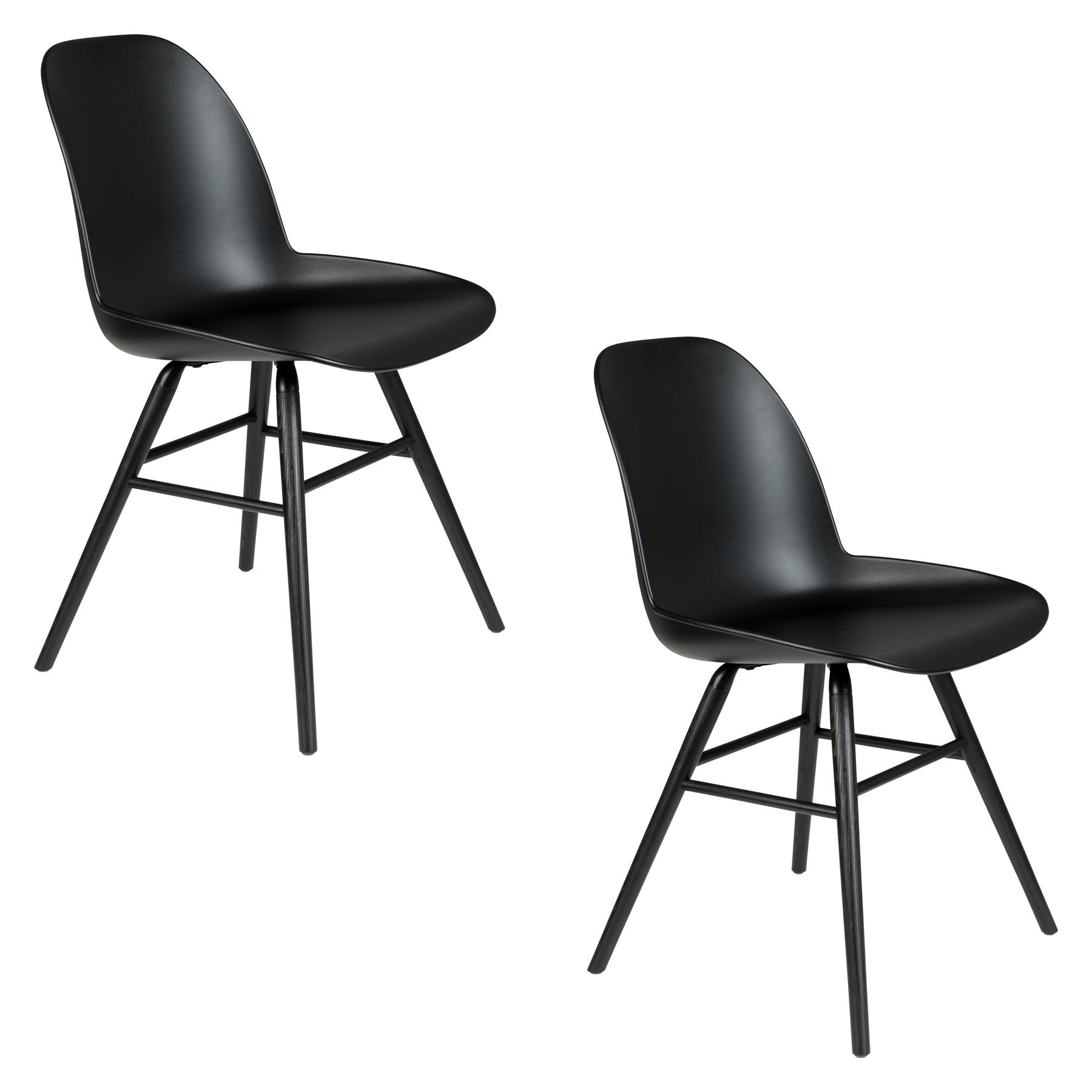 Zuiver Albert Kuip Eetkamerstoelen Zwart - Set van 2
