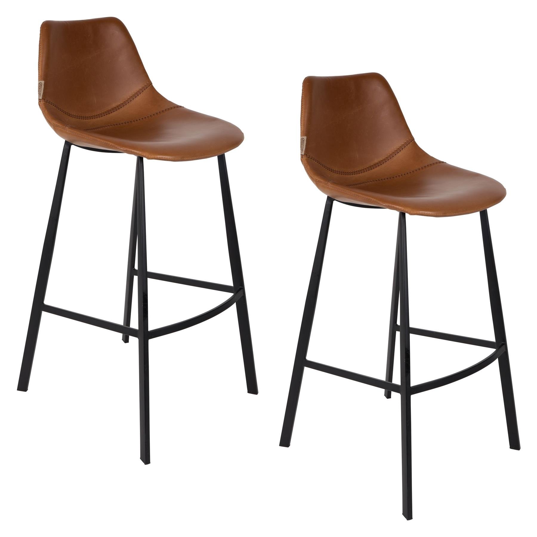 Dutchbone Franky Barkruk Bruin 80 cm - Set van 2