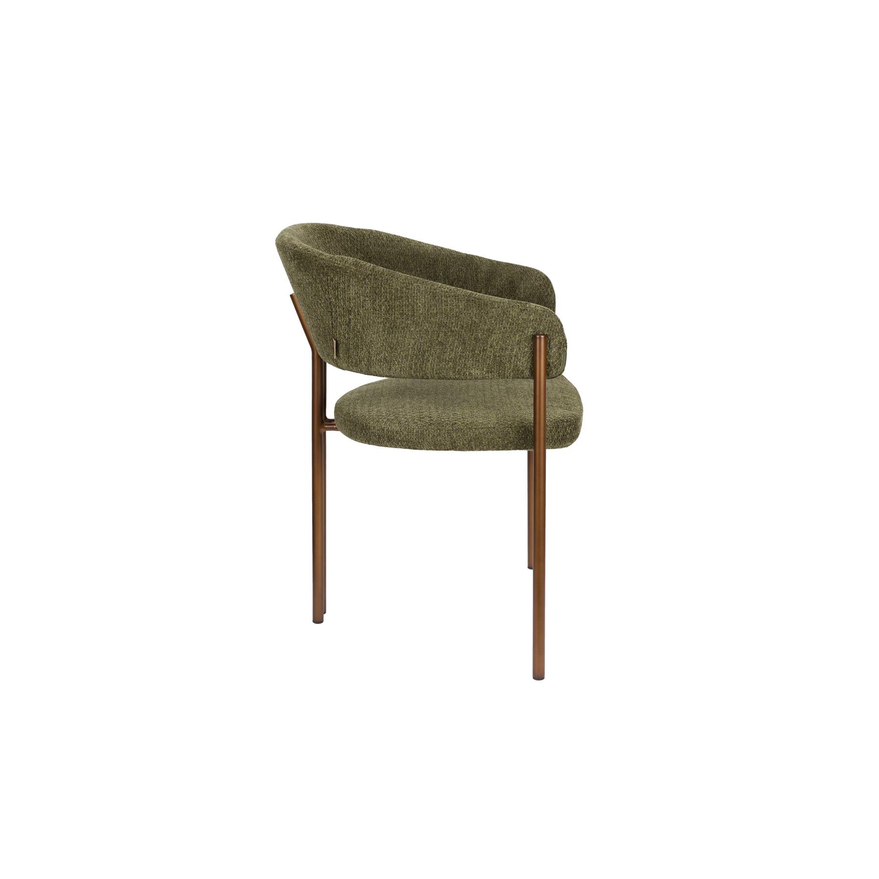 Dutchbone Naida Eetkamerstoelen Groen - Set van 2