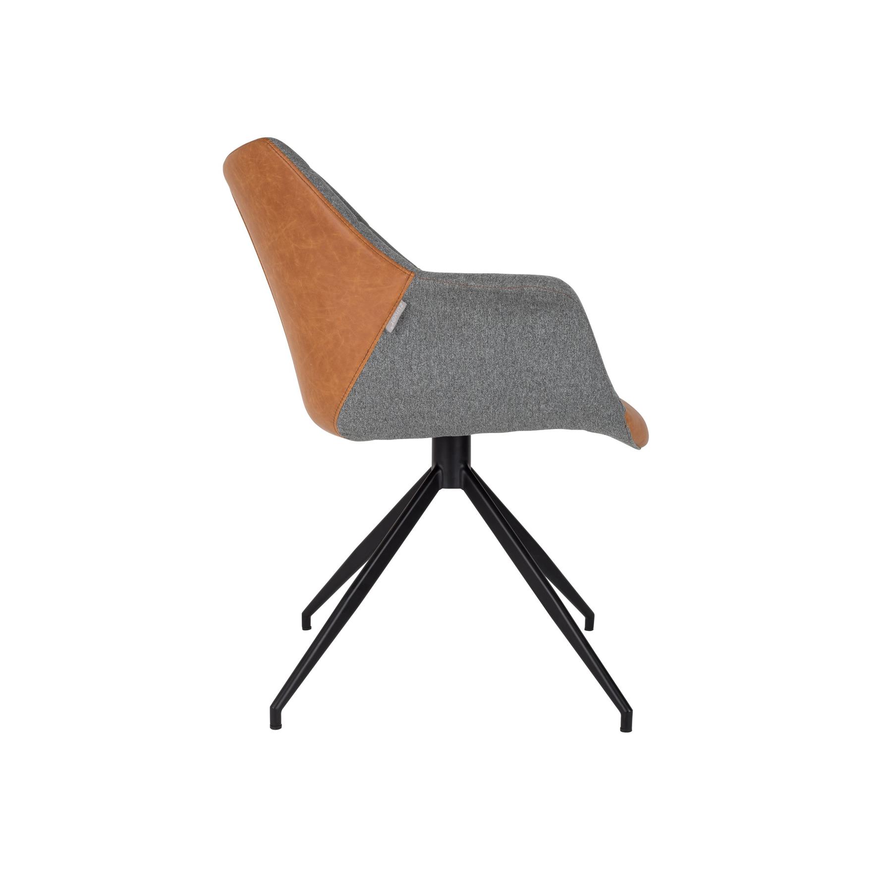 Zuiver Doulton Eetkamerstoelen Vintage Bruin - Set van 2