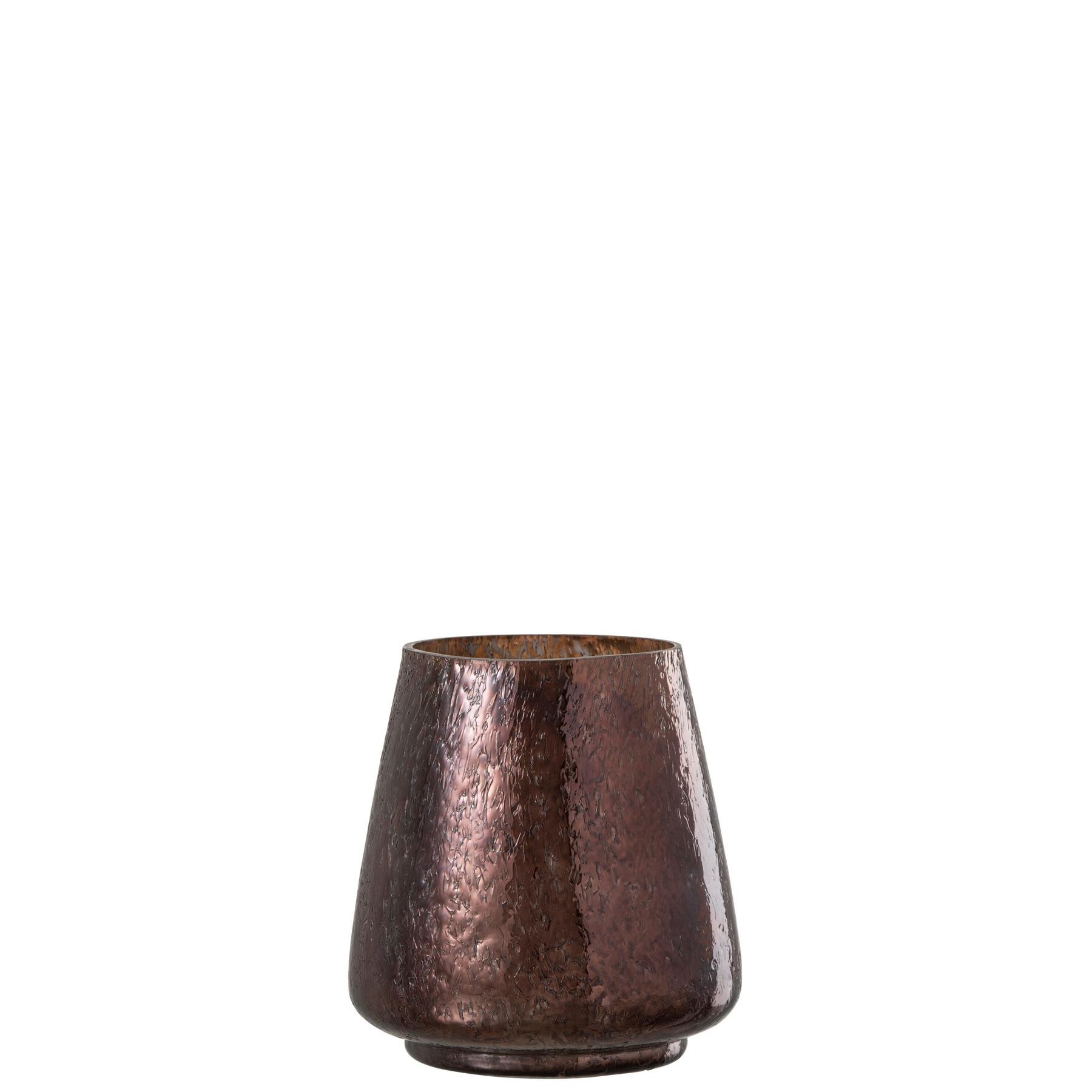 J-Line windlicht Conisch - glas - bruin