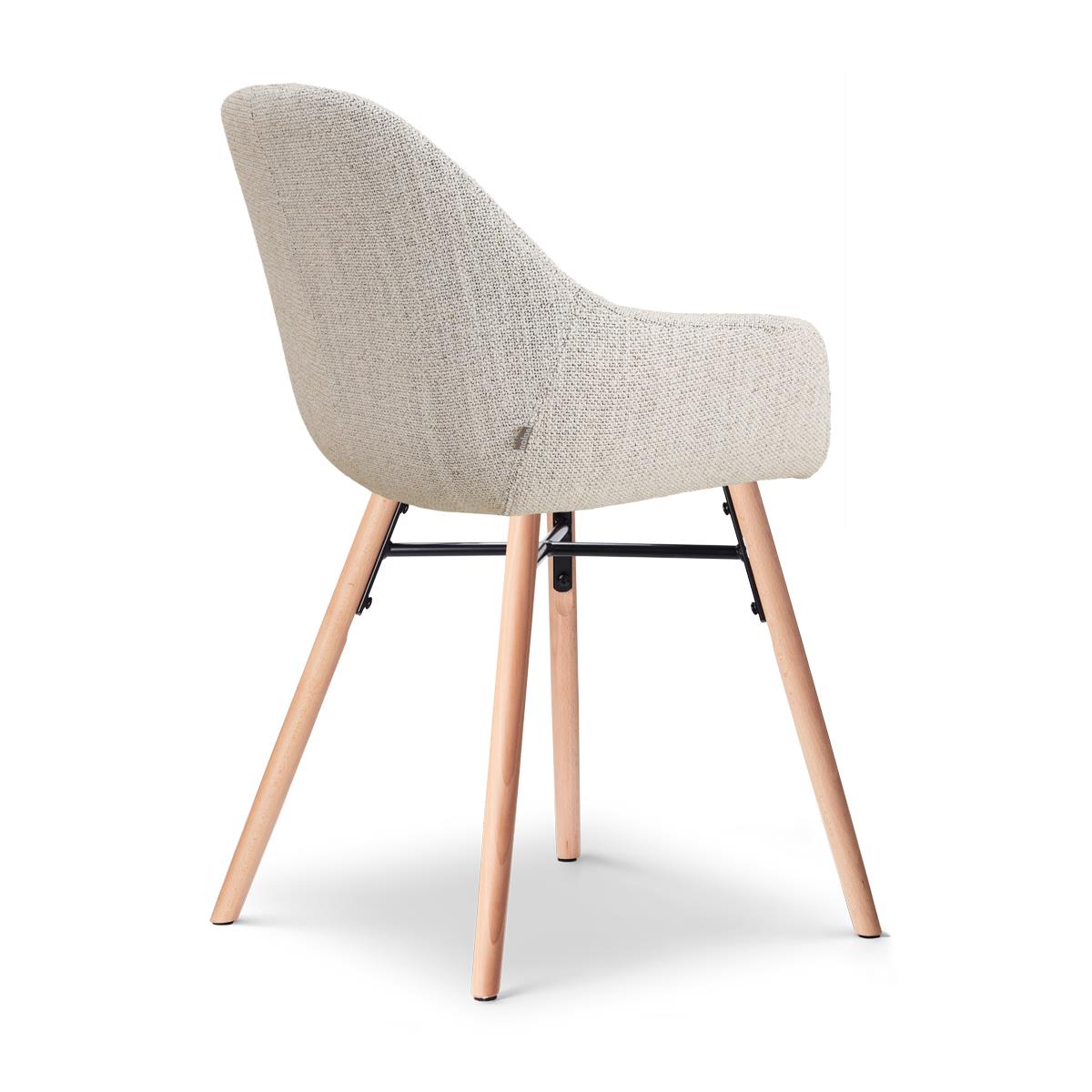 Nolon Nena-Mae Eetkamerstoel Beige Gemêleerd - Armleuning - Stof