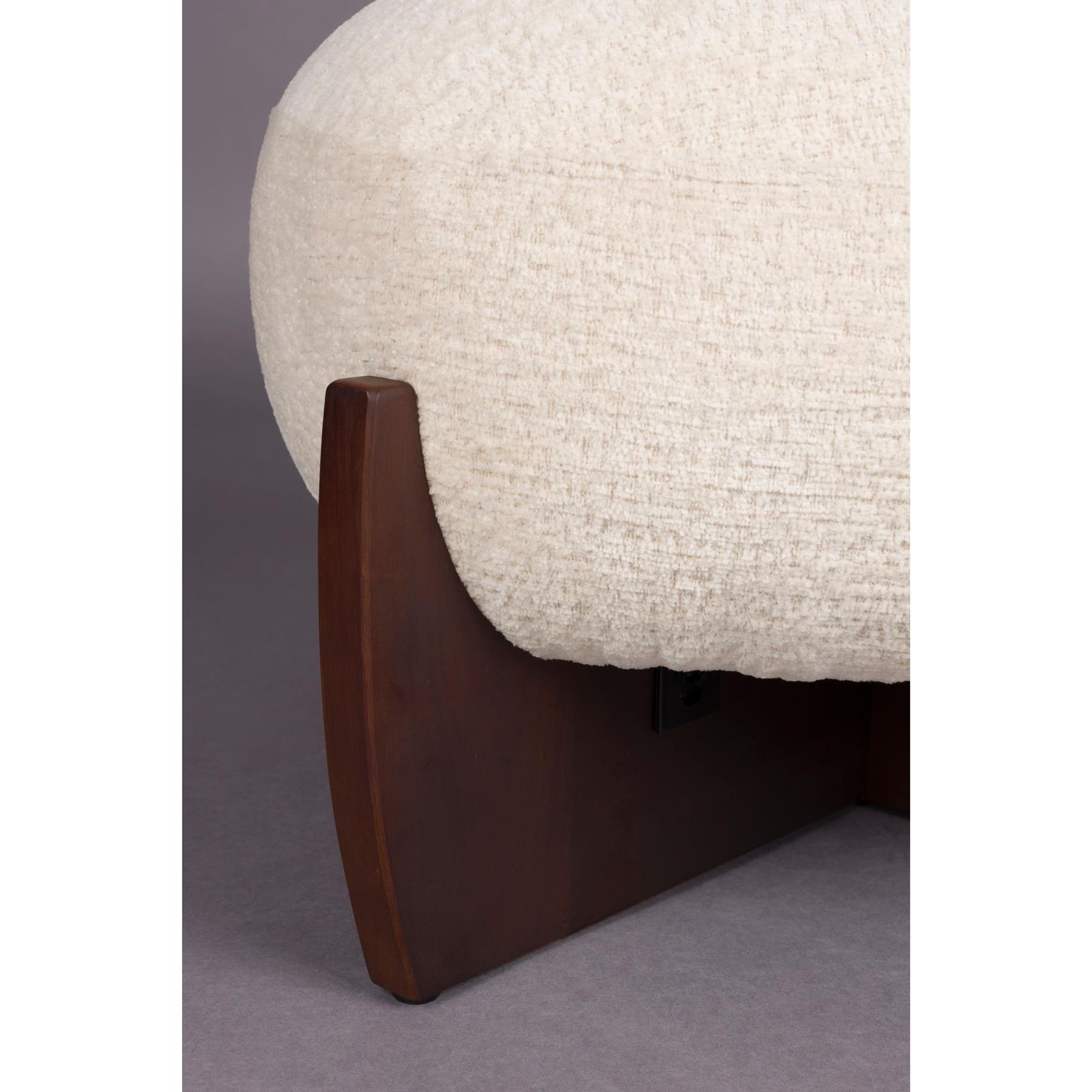 Dutchbone Emilius Poef| Hocker Beige