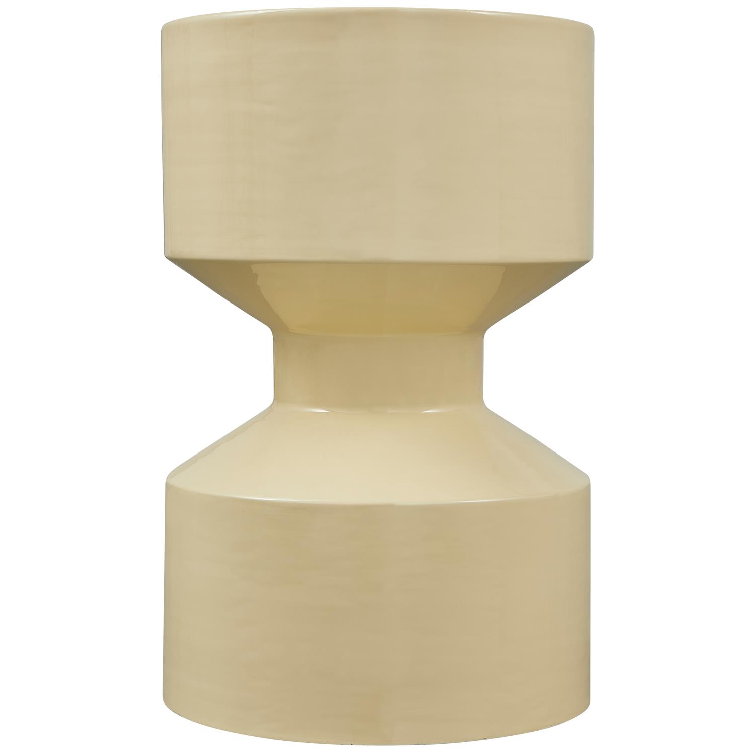 WOOOD Hidde Bijzettafel  - Metaal - Geel - 47x30x30