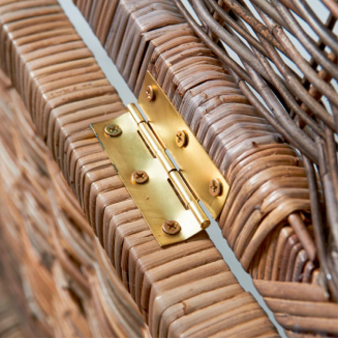 Rivièra Maison - Opbergkist Cobblers Wharf Maine, R36-rattan, Mahoniehout, 40x45x160 cm