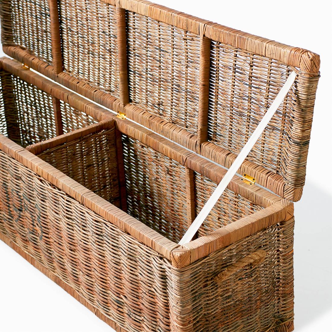 Rivièra Maison - Opbergkist Cobblers Wharf Maine, R36-rattan, Mahoniehout, 40x45x160 cm