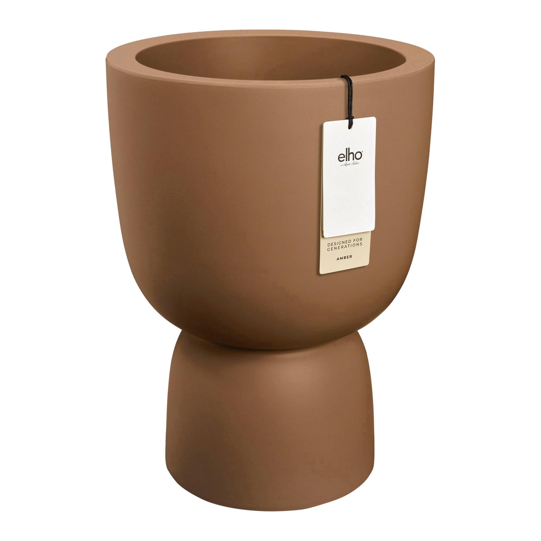 Elho Amber Coupe Round 41 - Karamel - L 41 x B  x H 58 cm - Binnen en Buiten - 100% gerecycled