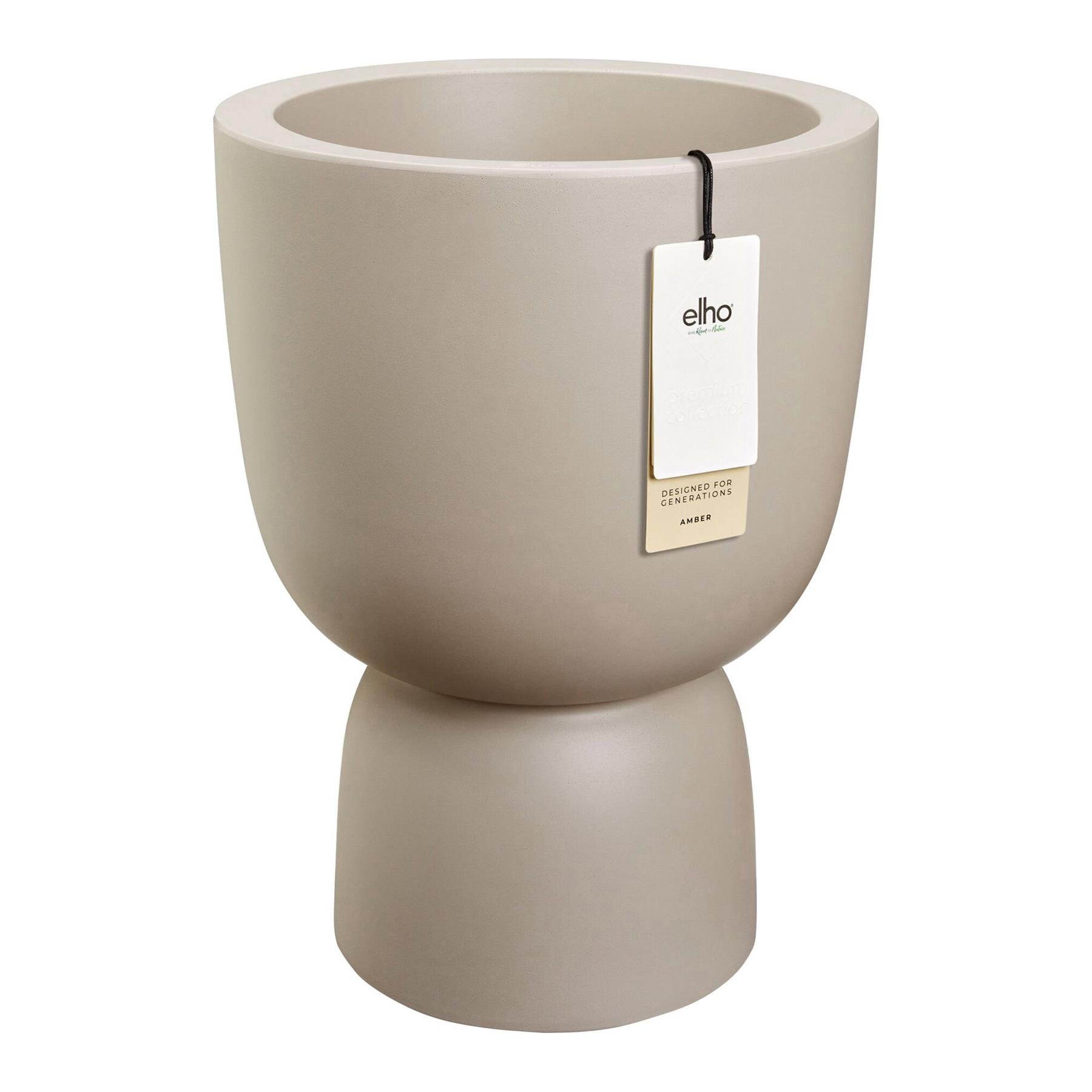Elho Amber Coupe Round 41 - Balanced beige - L 41 x B  x H 58 cm - Binnen en Buiten - 100% gerecycled