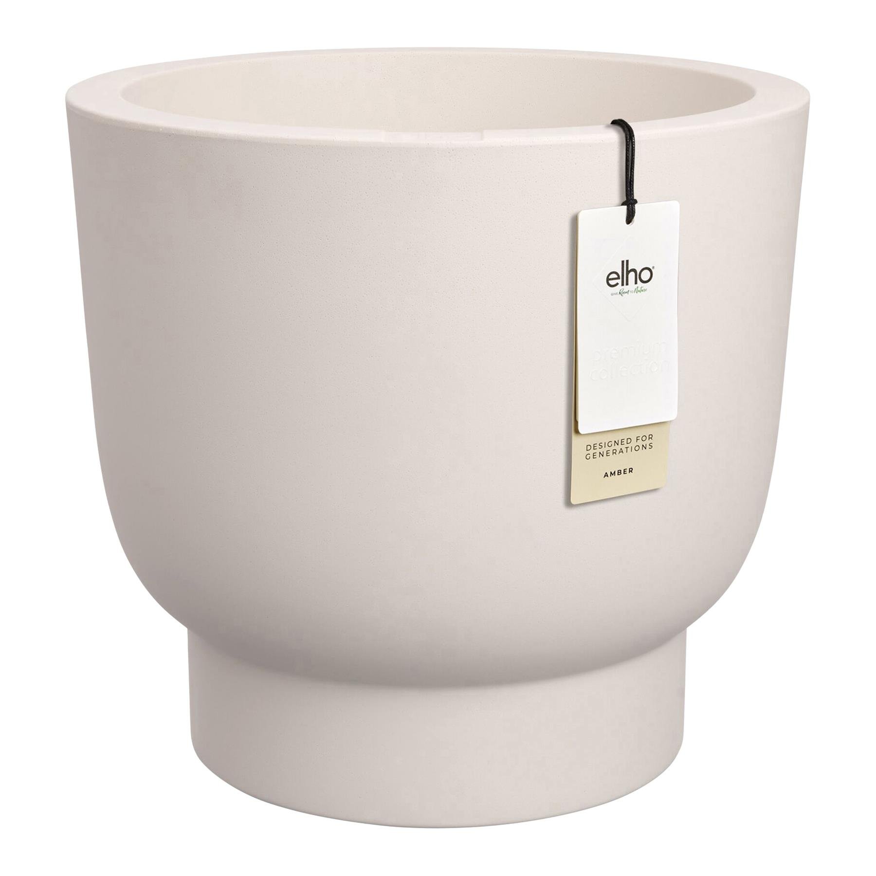 Elho Amber Grail 30 - Linnen wit - L 30 x B  x H 28 cm - Binnen en Buiten - 100% gerecycled
