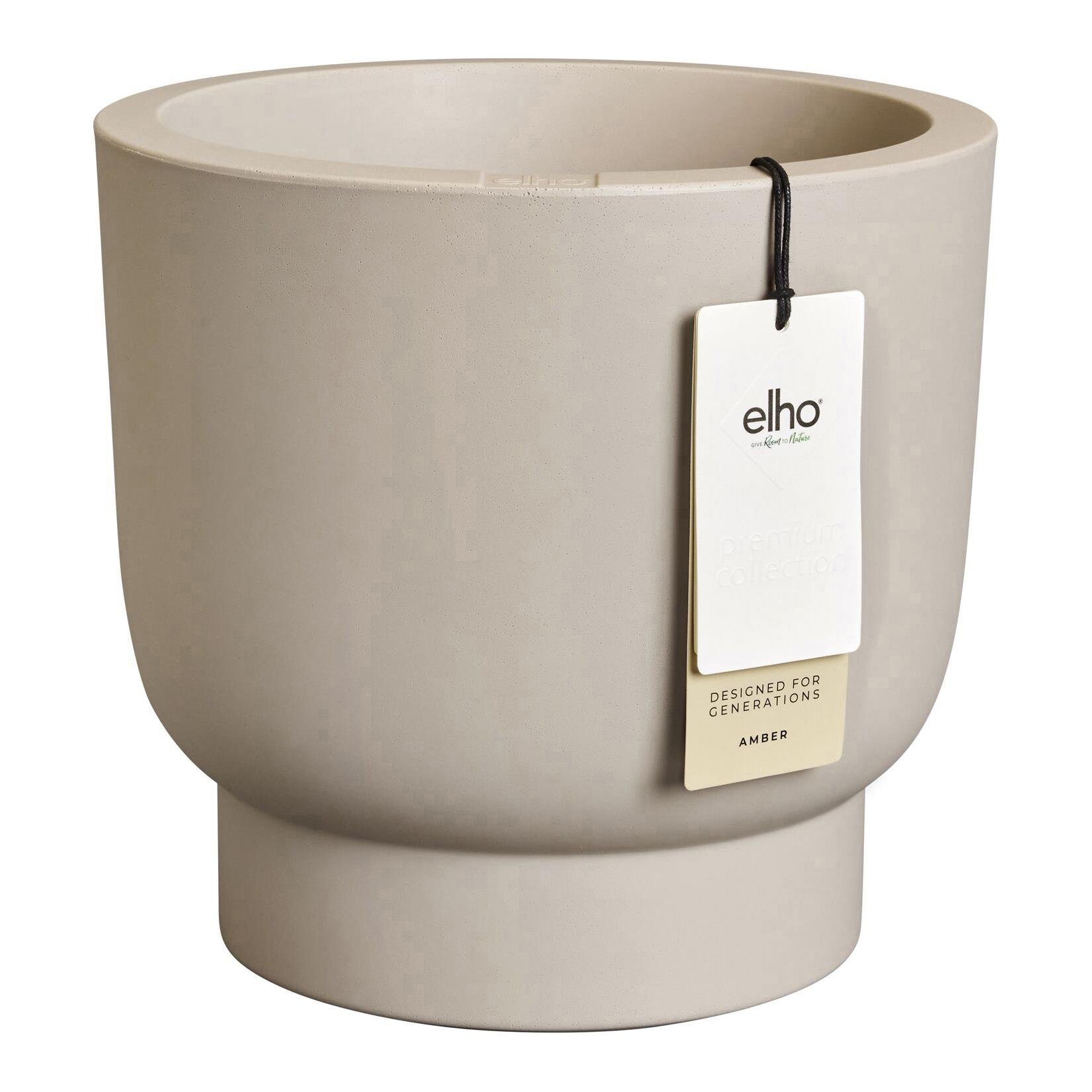 Elho Amber Grail 30 - Balanced beige - L 30 x B  x H 28 cm - Binnen en Buiten - 100% gerecycled