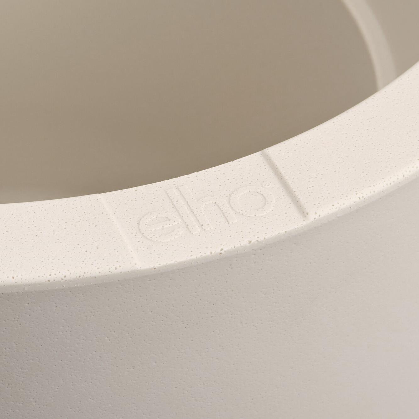 Elho Amber Grail 40 - Linnen wit - Ø 38 x H 36 cm - Binnen en Buiten - 100% gerecycled