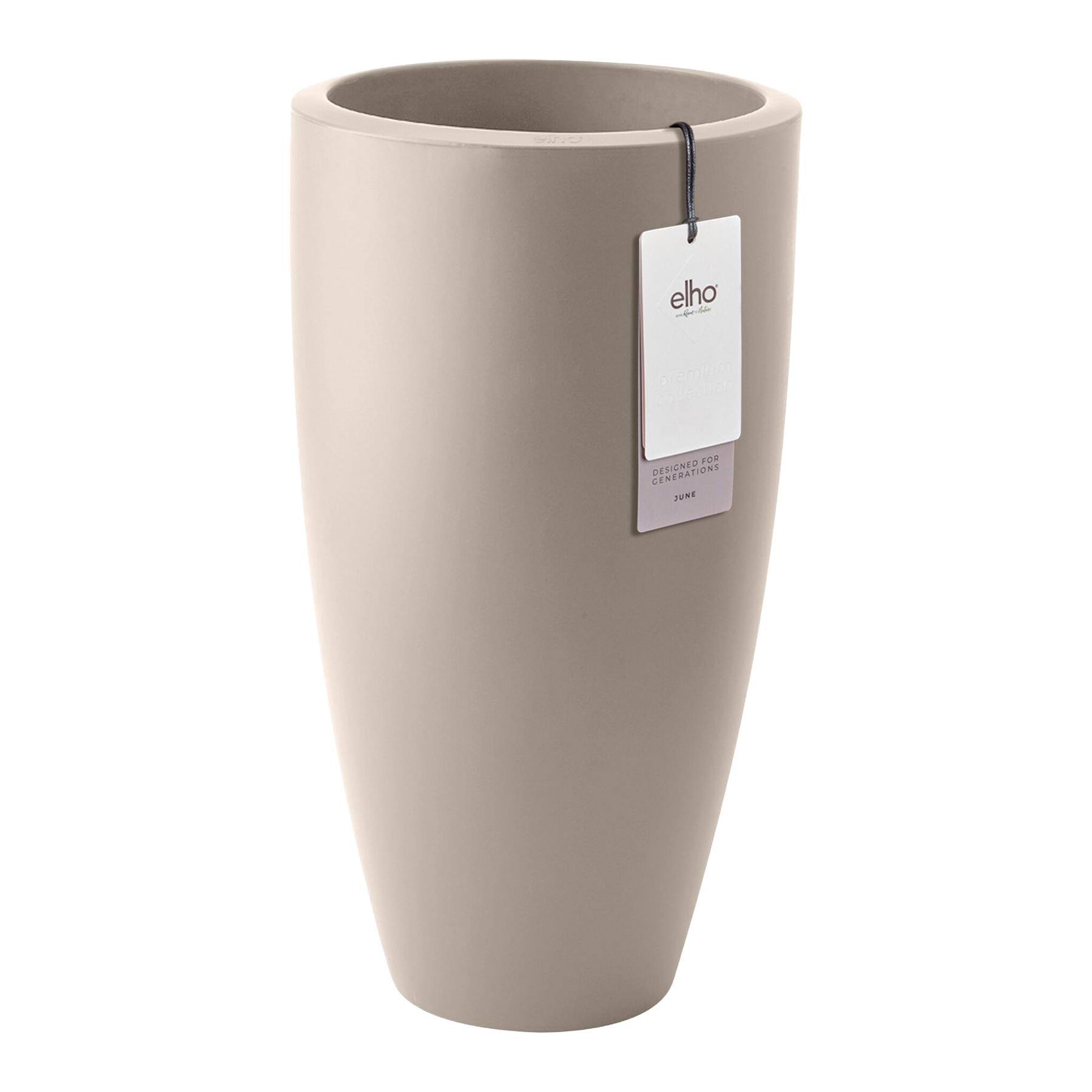 Elho June Round High 30 - Balanced beige - L 30 x B  x H 53 cm - Binnen en Buiten - 100% gerecycled