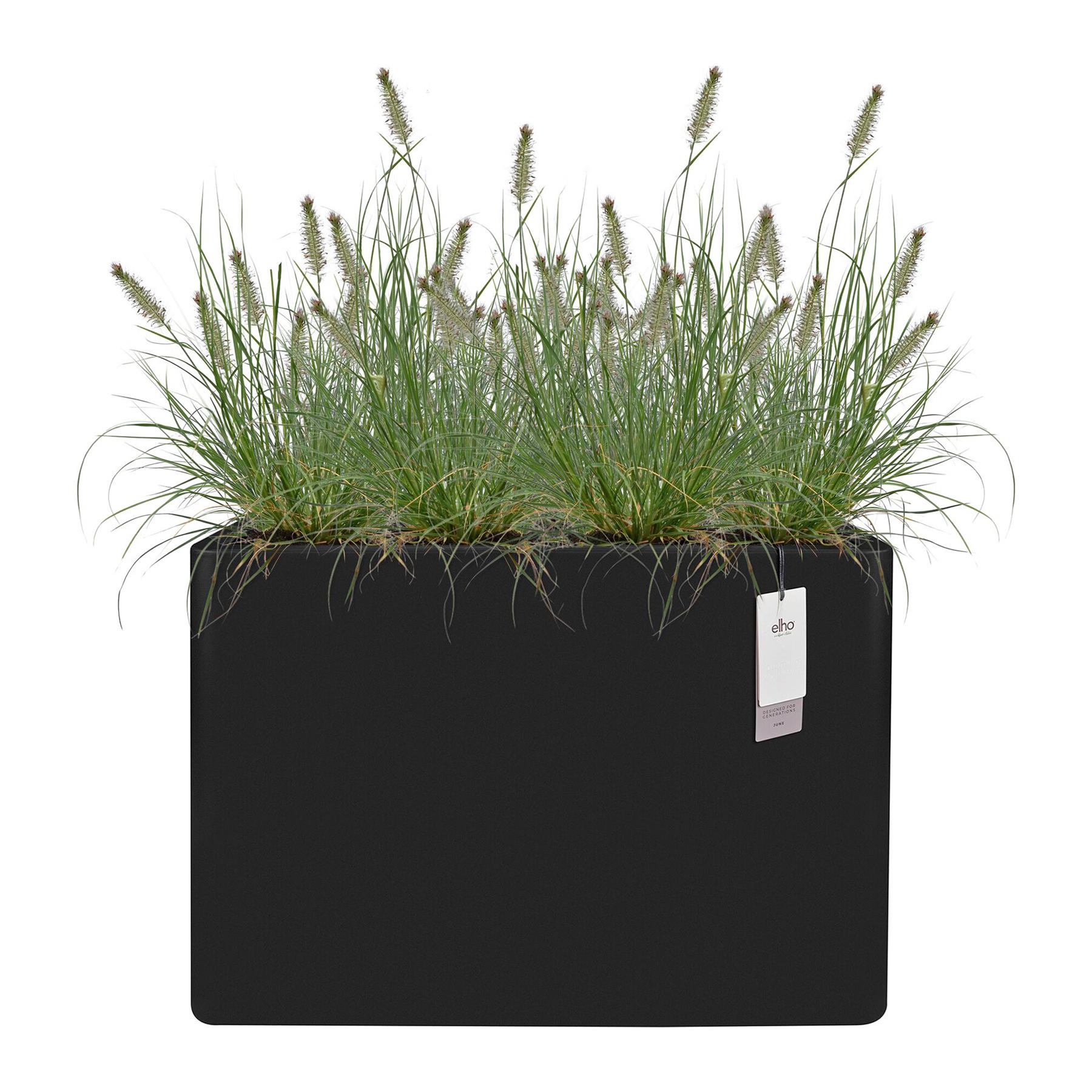 Elho June Brick Divider 80 - Zwart - L 79 x B  x H 59 cm - Binnen en Buiten - 100% gerecycled