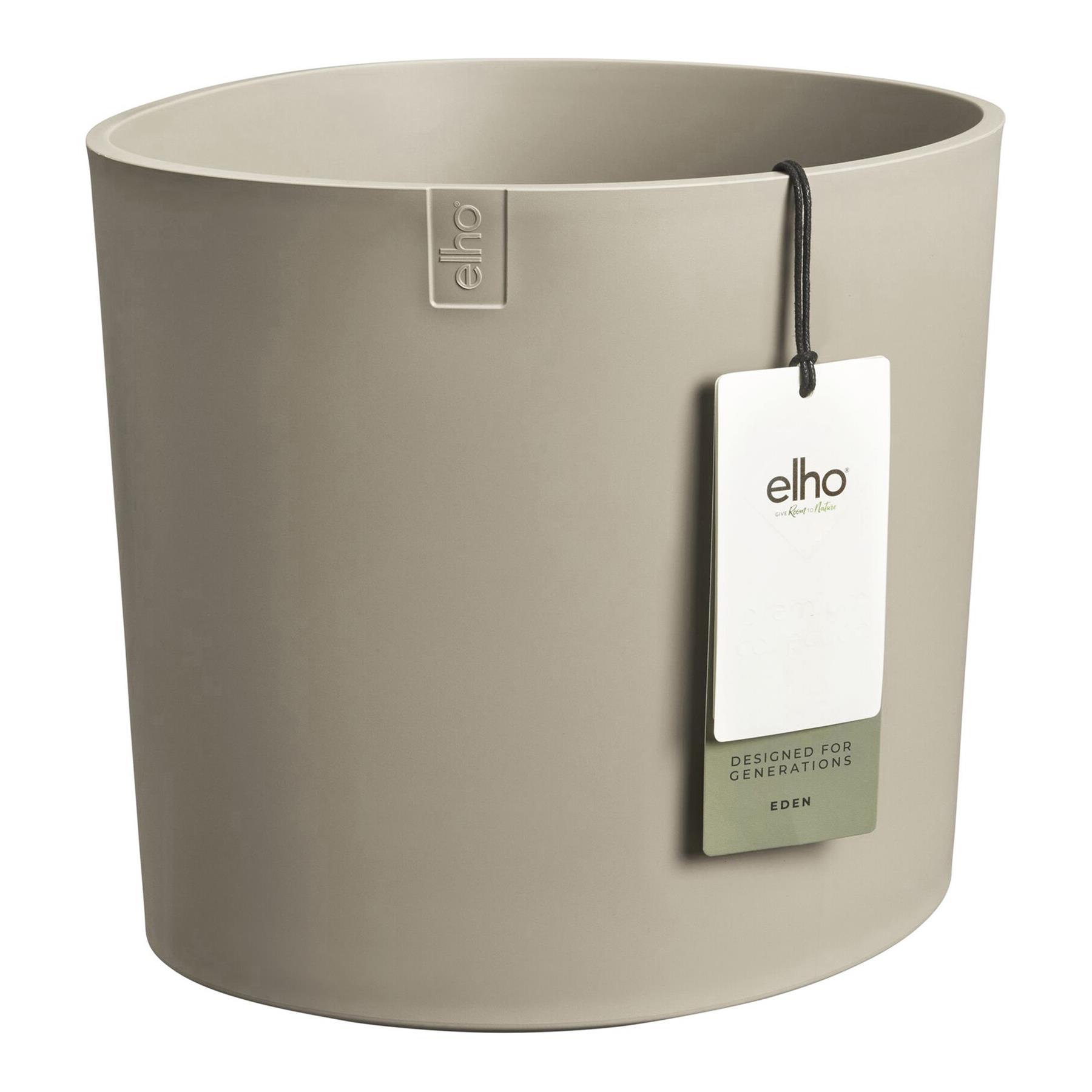 Elho Eden 30 - Zacht taupe - L 31 x B  x H 28 cm - Binnen en Buiten - 100% gerecycled