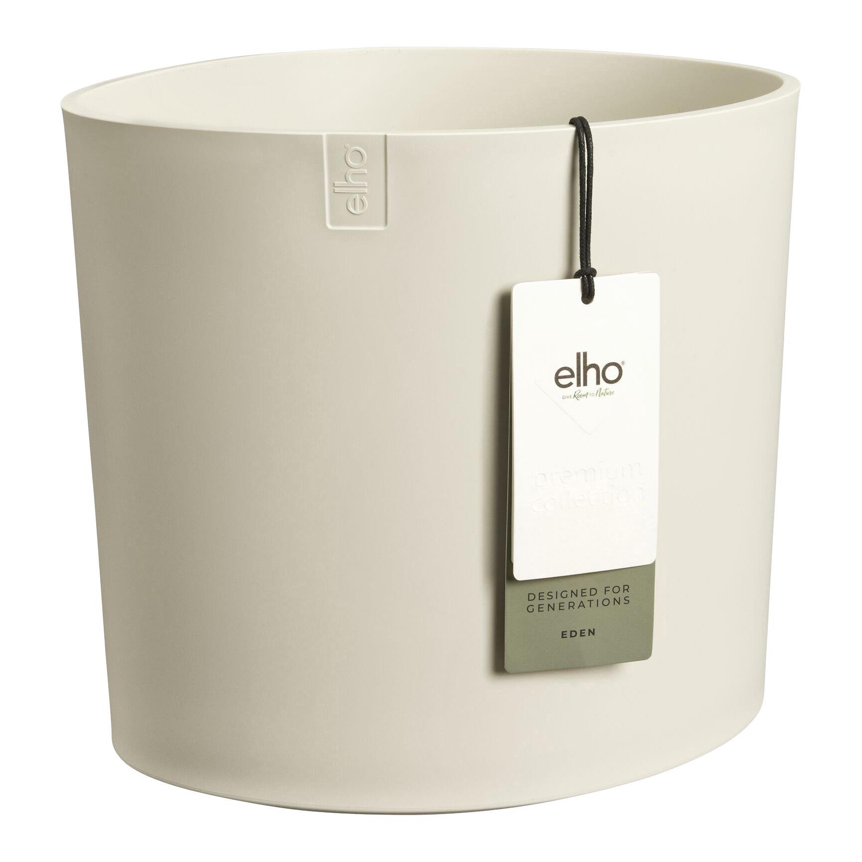 Elho Eden 30 - Linnen wit - L 31 x B  x H 28 cm - Binnen en Buiten - 100% gerecycled