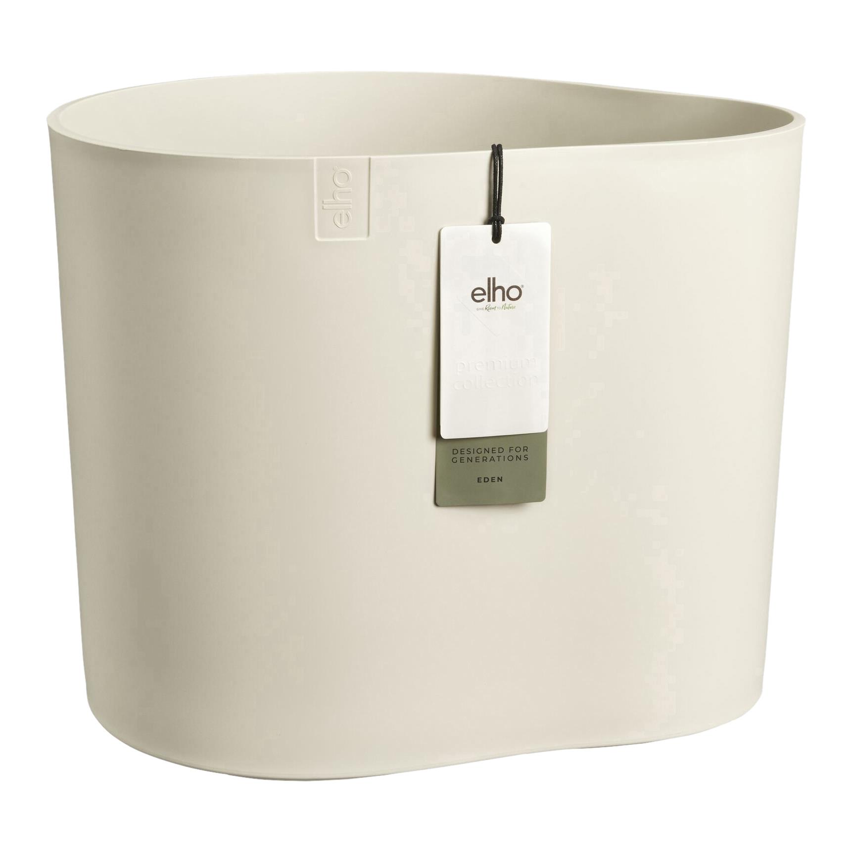 Elho Eden Aquacare Low 40 - Linnen wit - L 44 x B  x H 35 cm - Binnen en Buiten - 100% gerecycled