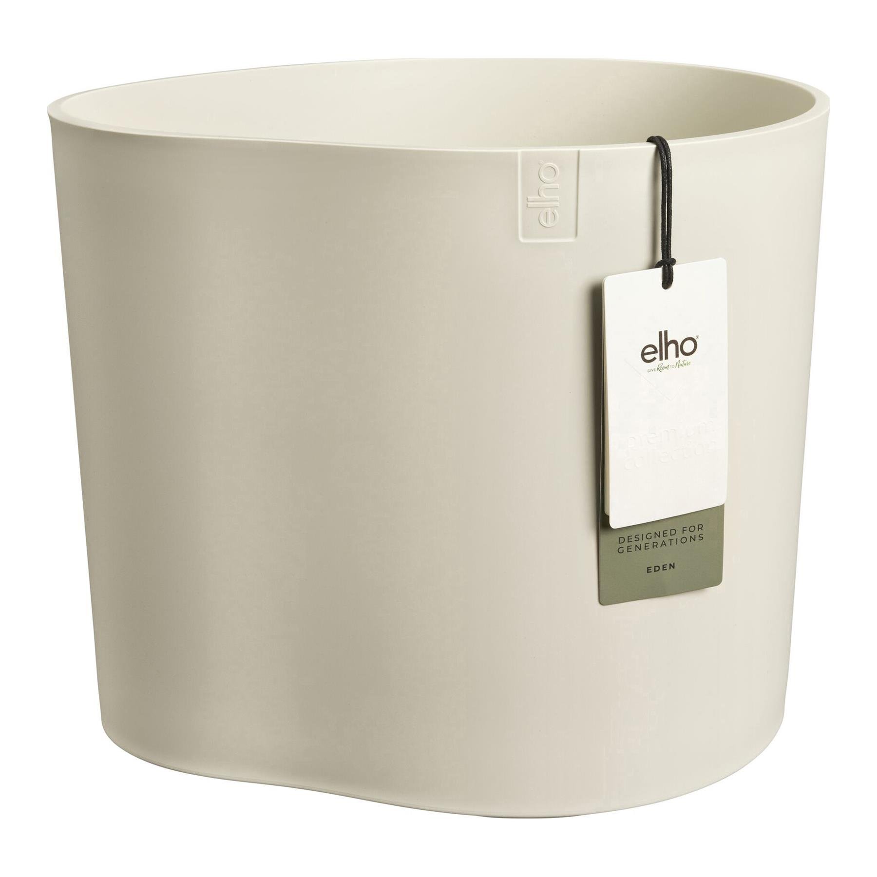 Elho Eden 35 - Linnen wit - L 36 x B  x H 32 cm - Binnen en Buiten - 100% gerecycled
