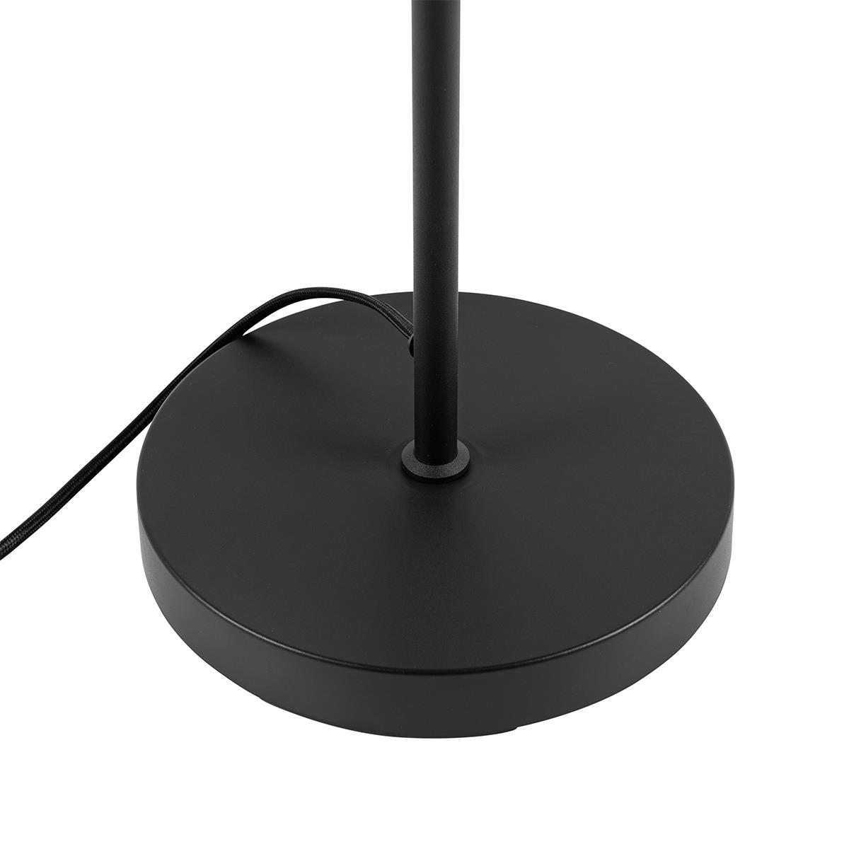 QAZQA Art deco vloerlamp zwart met smoke glas - Bizle