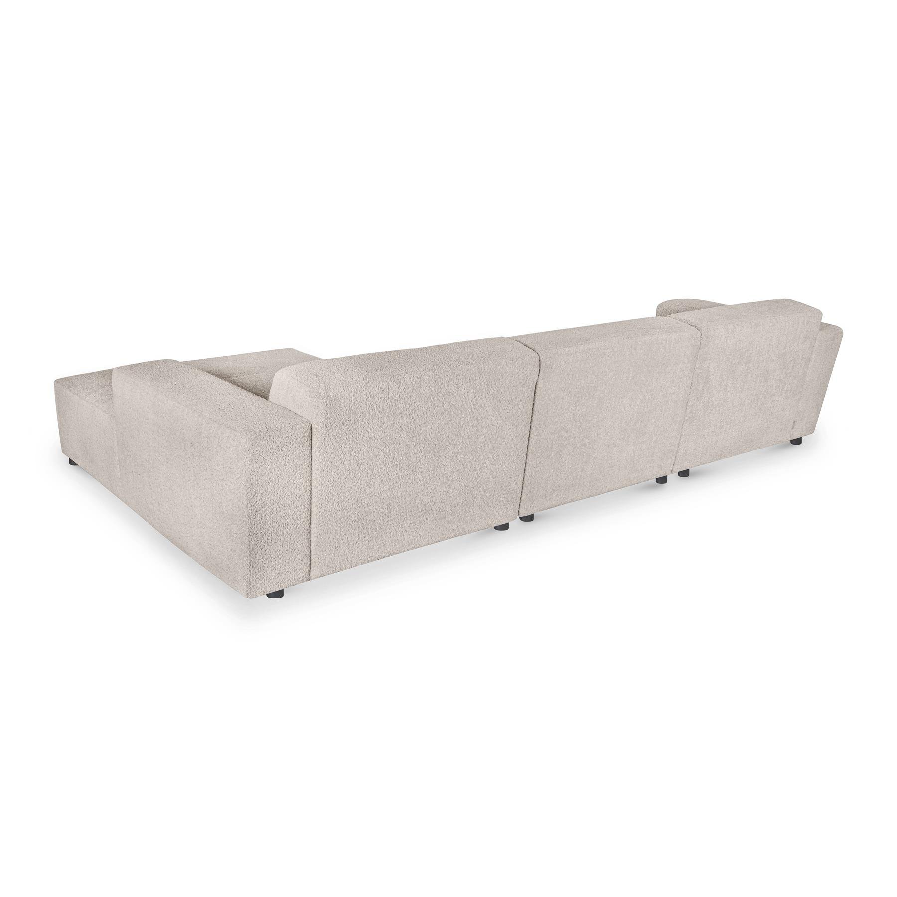 by fonQ Nova Hoekbank met Chaise Longue Rechts - Bouclé - Greige